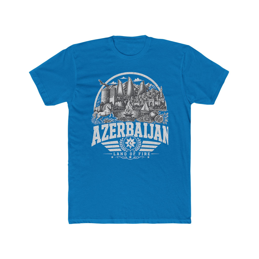 Azerbaijan vintage landmarks men's tee — iconic landmark design | Nameshi Destinations (view 9)