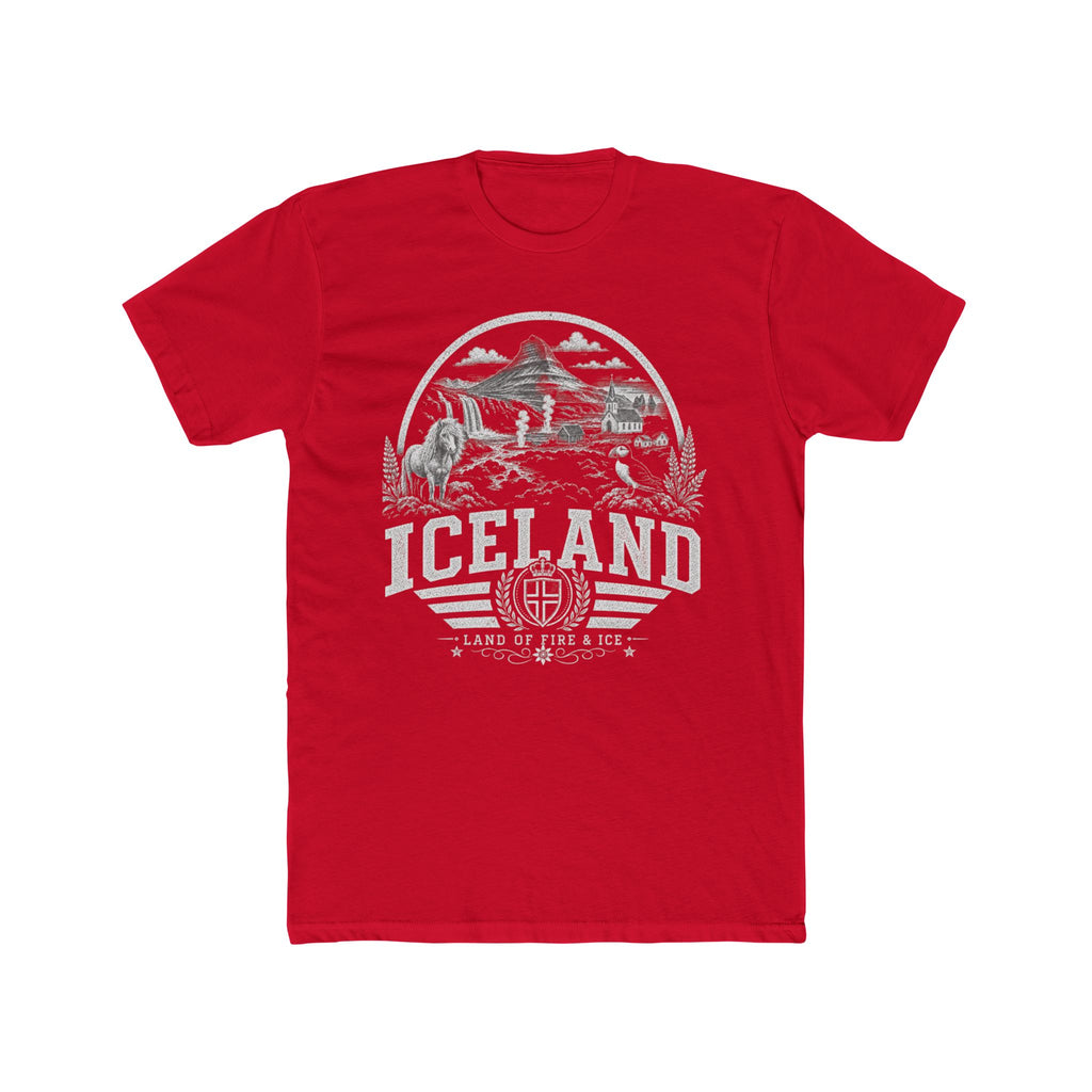 Iceland vintage landmarks men's tee — iconic landmark design | Nameshi Destinations (view 15)