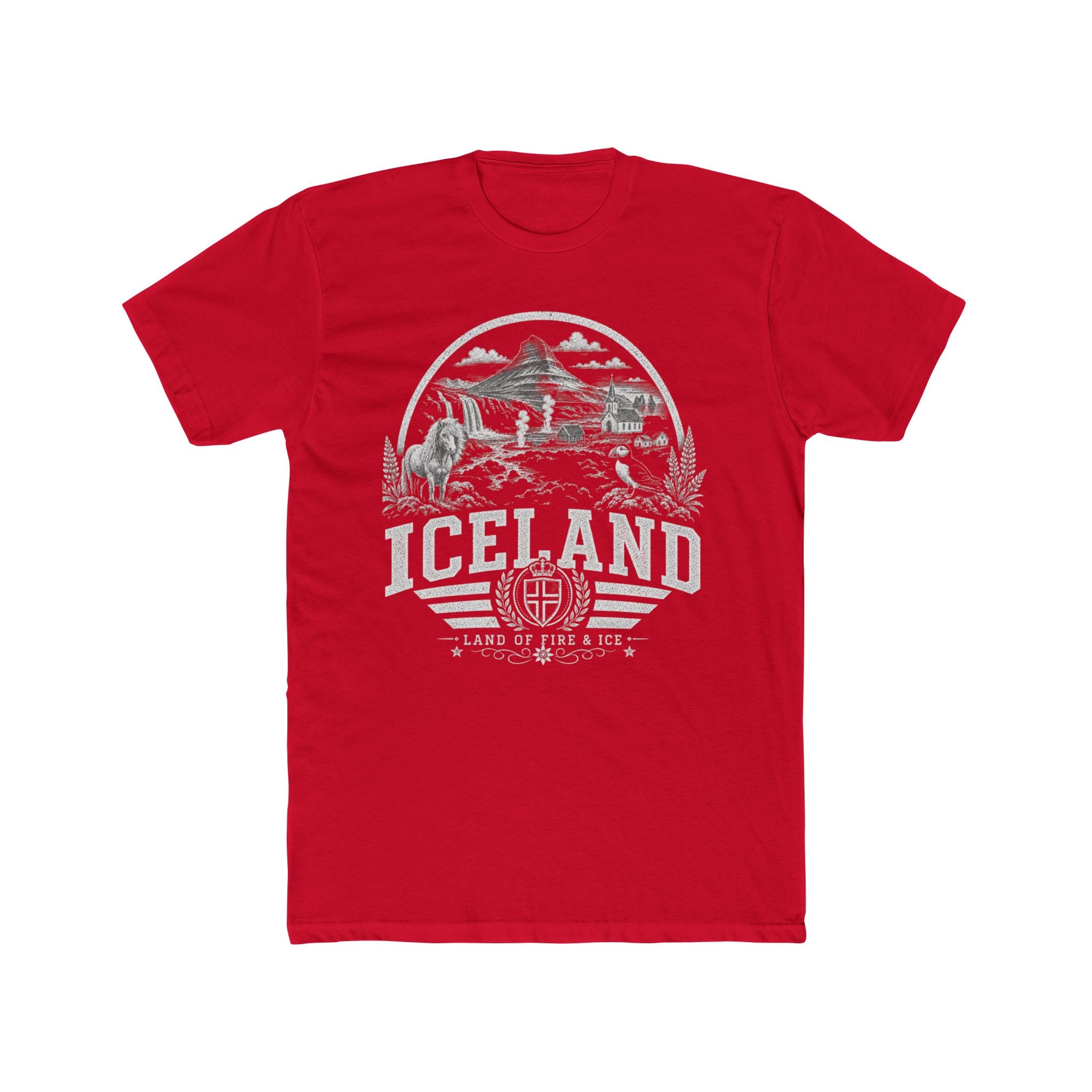 Iceland vintage landmarks men's tee — iconic landmark design | Nameshi Destinations (view 15)