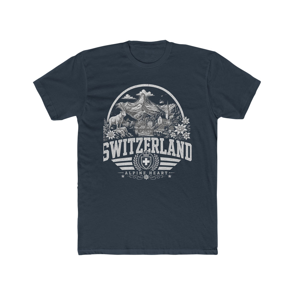 Switzerland vintage landmarks men's tee — iconic landmark design | Nameshi Destinations (view 8)