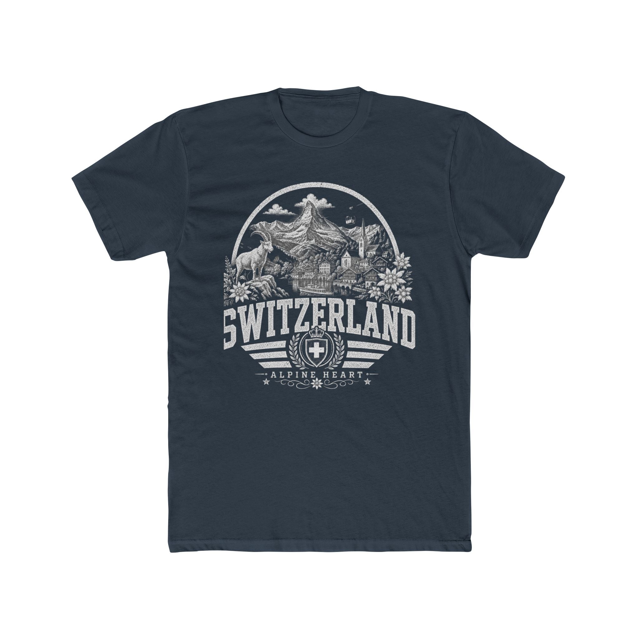 Switzerland vintage landmarks men's tee — iconic landmark design | Nameshi Destinations (view 8)