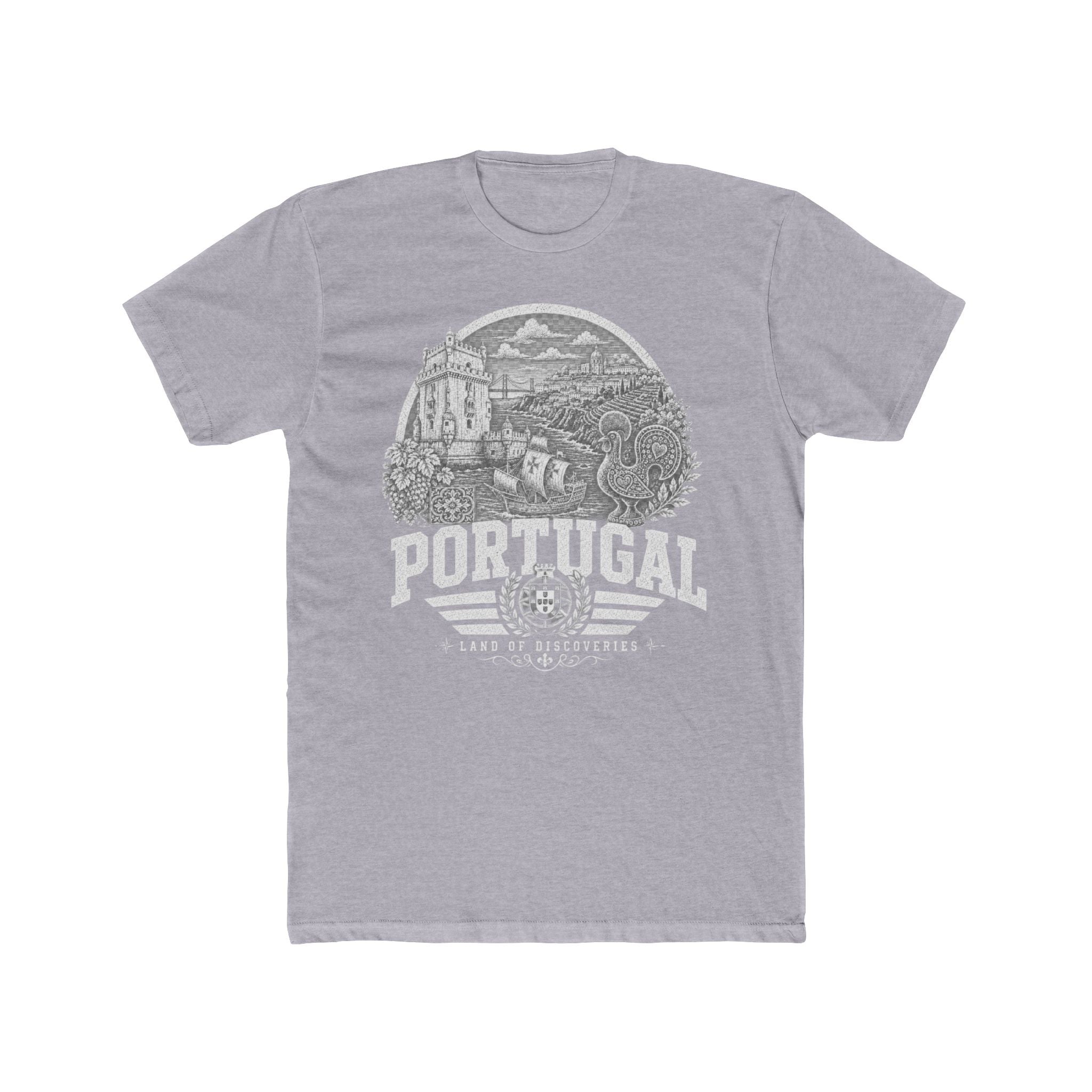 Portugal vintage landmarks men's tee — iconic landmark design | Nameshi Destinations (view 3)