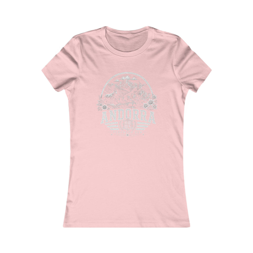 Andorra vintage landmarks women's tee — iconic landmark design | Nameshi Destinations (view 7)