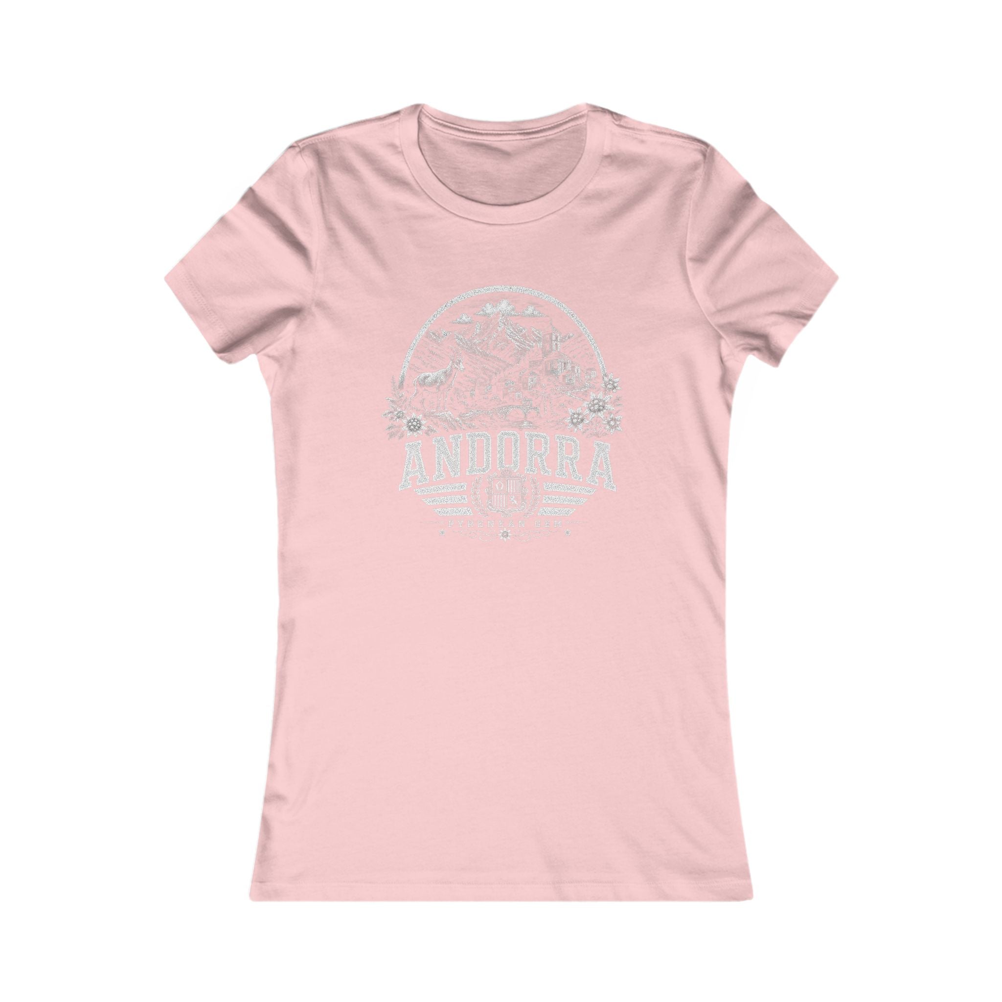 Andorra vintage landmarks women's tee — iconic landmark design | Nameshi Destinations (view 7)