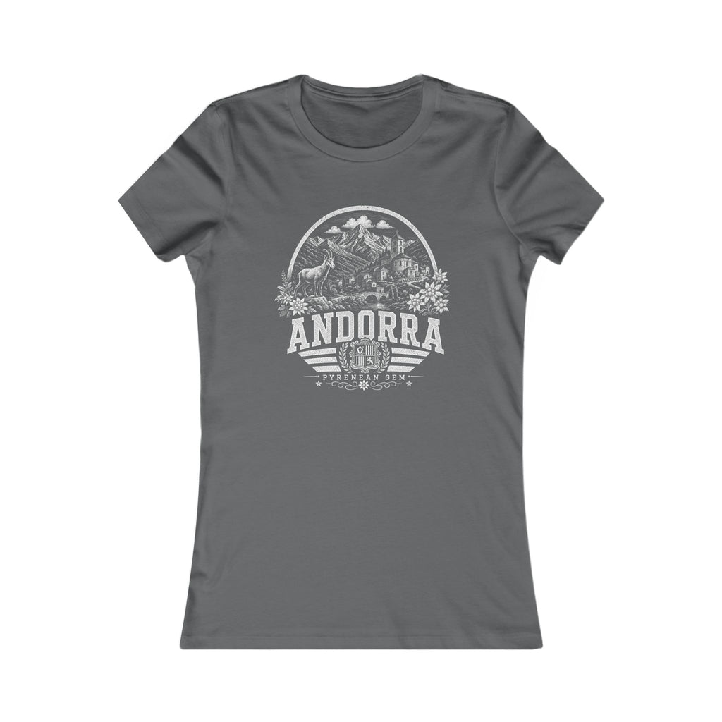 Andorra vintage landmarks women's tee — iconic landmark design | Nameshi Destinations (view 11)