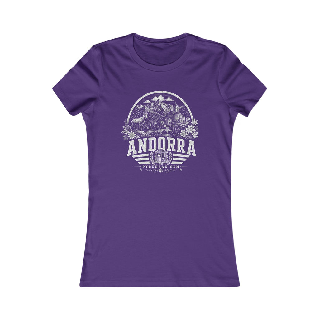 Andorra vintage landmarks women's tee — iconic landmark design | Nameshi Destinations (view 6)
