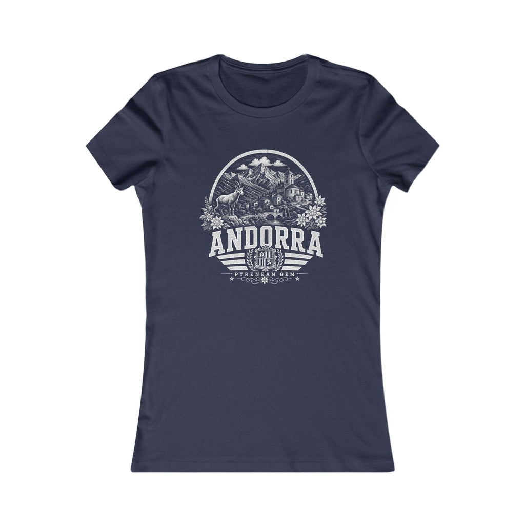 Andorra vintage landmarks women's tee — iconic landmark design | Nameshi Destinations (view 5)