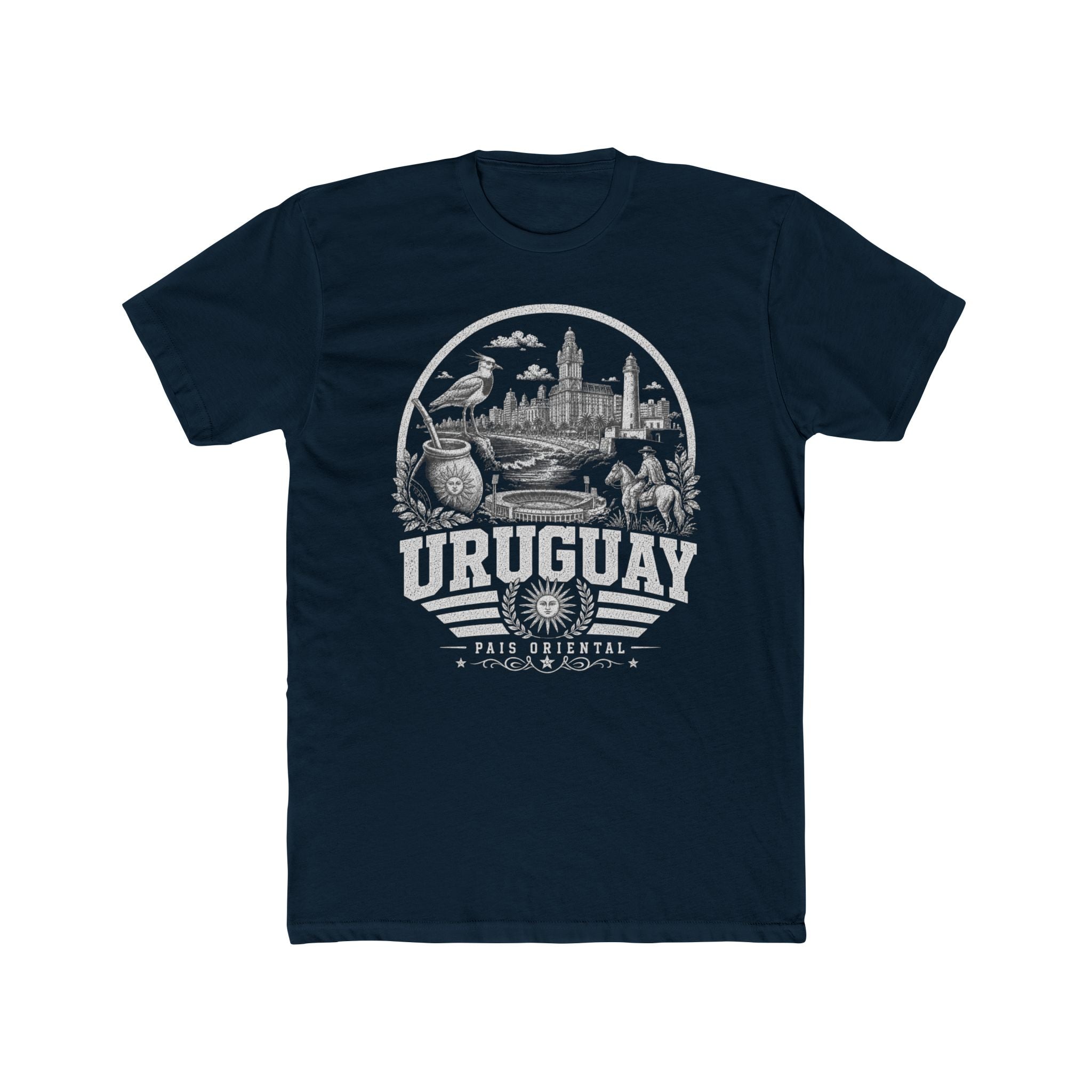 Uruguay vintage landmarks men's tee — iconic landmark design | Nameshi Destinations (view 12)