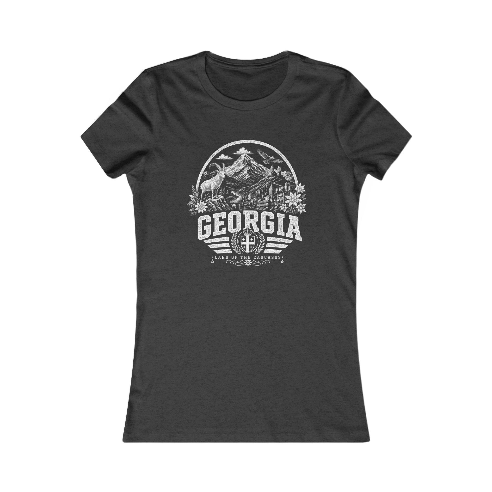 Georgia vintage landmarks women's tee — iconic landmark design | Nameshi Destinations (view 4)
