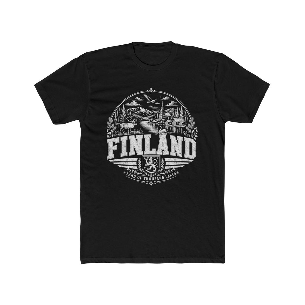 Finland vintage landmarks men's tee — iconic landmark design | Nameshi Destinations (view 2)