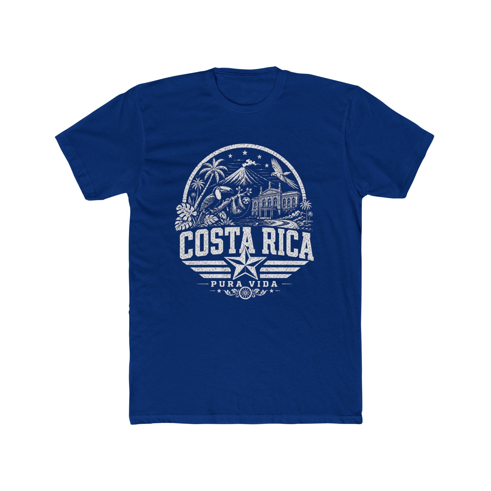 Costa Rica vintage landmarks men's tee — iconic landmark design | Nameshi Destinations (view 11)