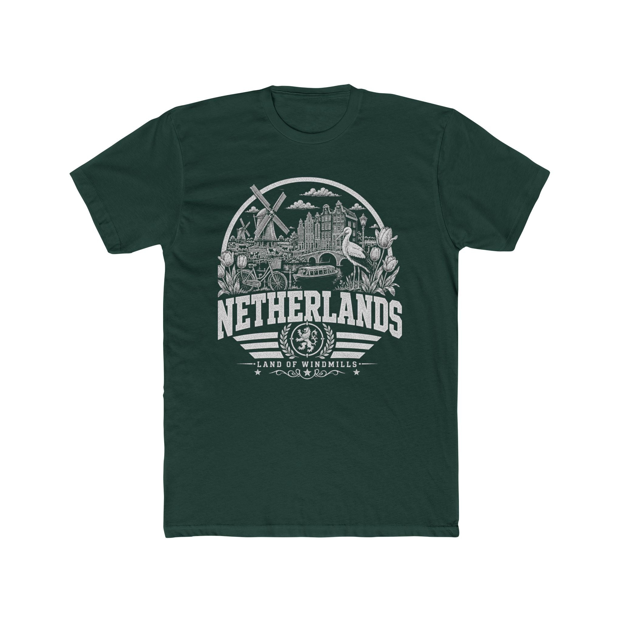 Netherlands vintage landmarks men's tee — iconic landmark design | Nameshi Destinations (view 7)