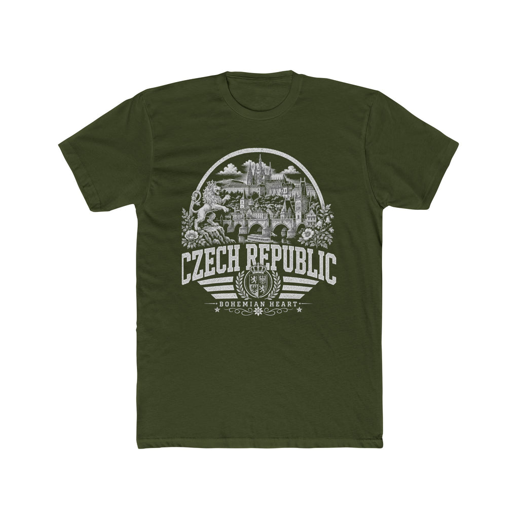 Czech Republic vintage landmarks men's tee — iconic landmark design | Nameshi Destinations (view 4)