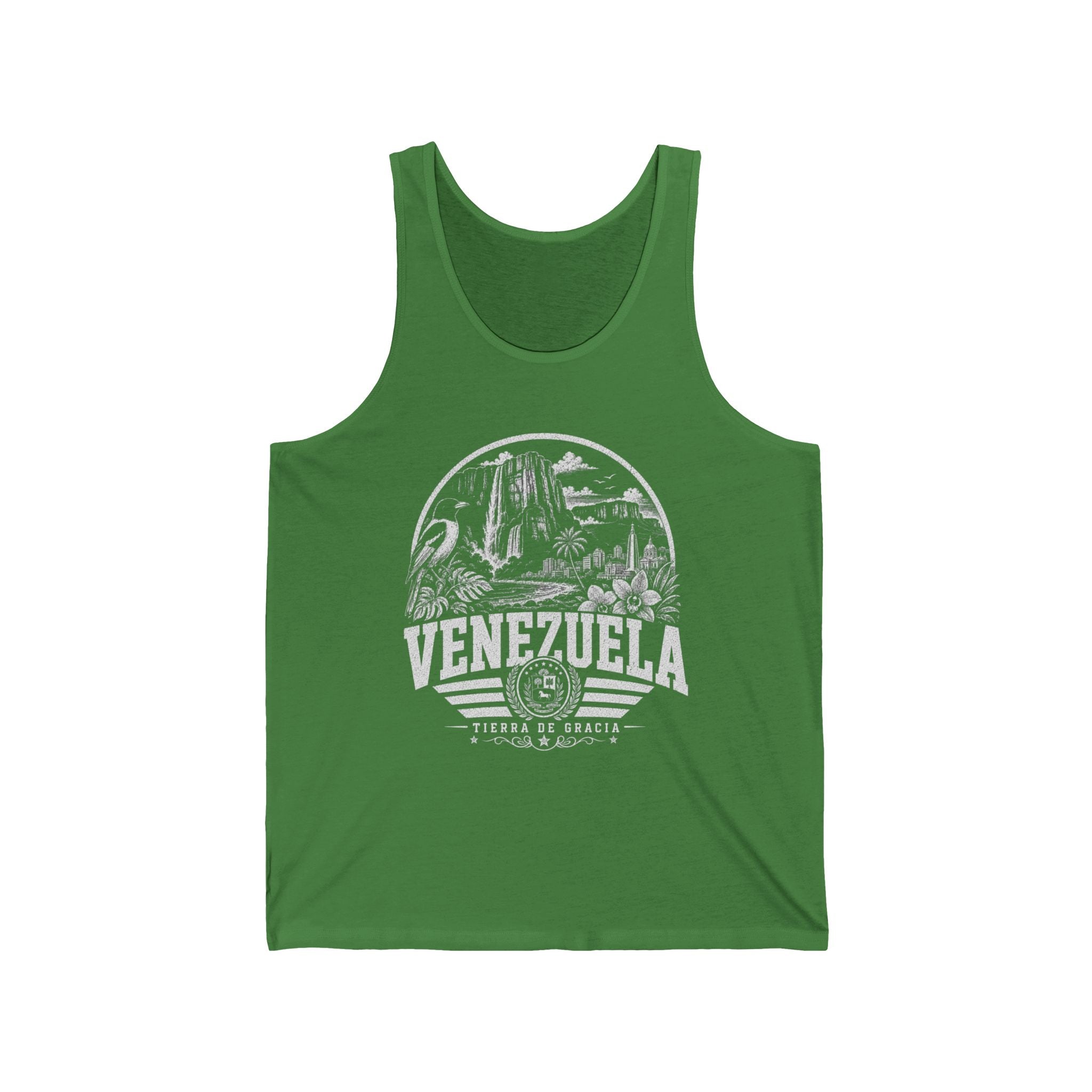 Venezuela vintage landmarks men's tee — iconic landmark design | Nameshi Destinations (view 3)