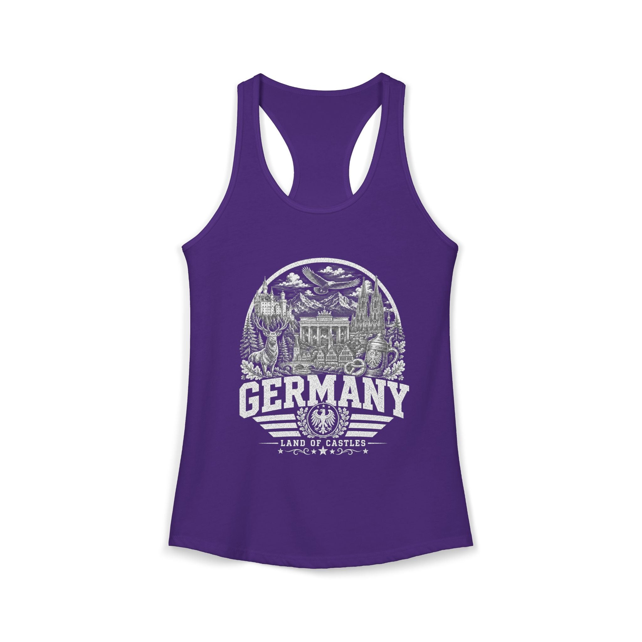 Germany vintage landmarks tank top — iconic landmark design | Nameshi Destinations (view 13)