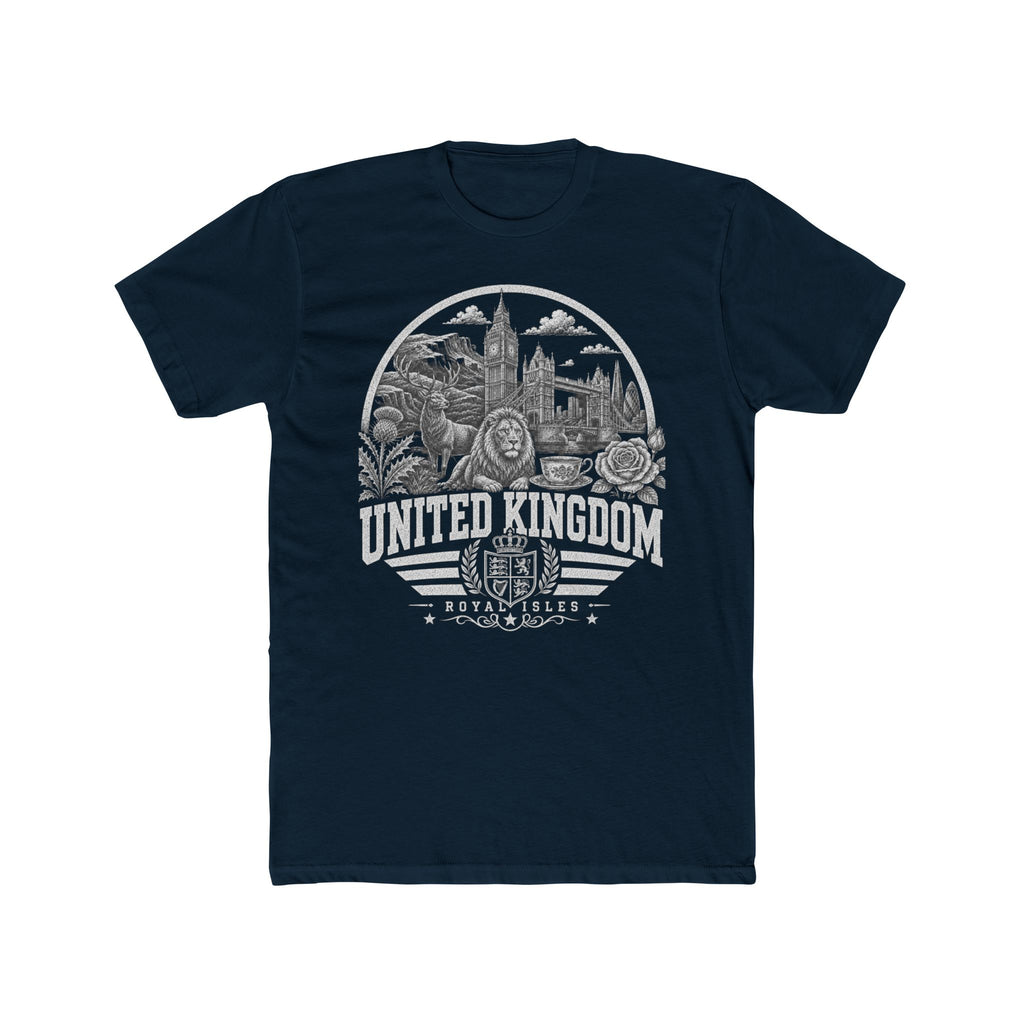 United Kingdom vintage landmarks men's tee — iconic landmark design | Nameshi Destinations (view 12)