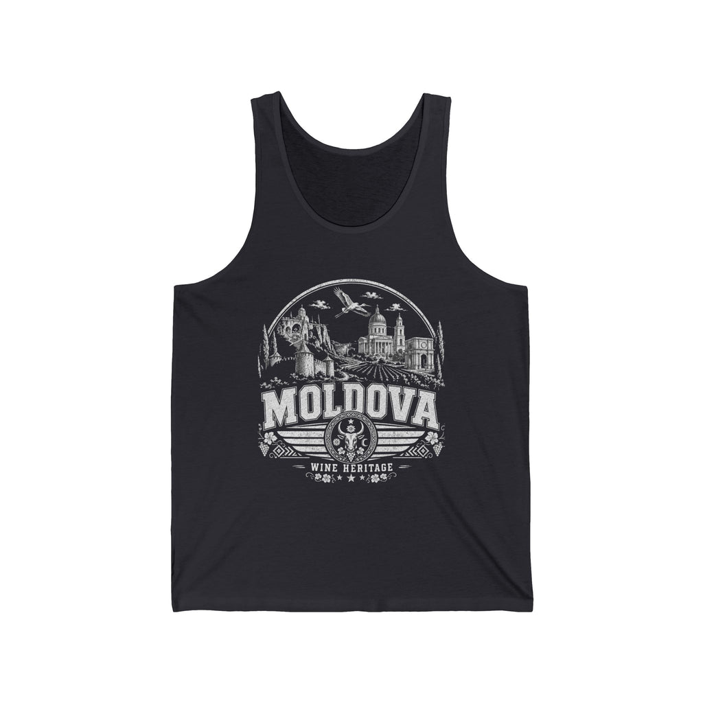 Moldova vintage landmarks men's tank top — iconic landmark design | Nameshi Destinations (view 18)