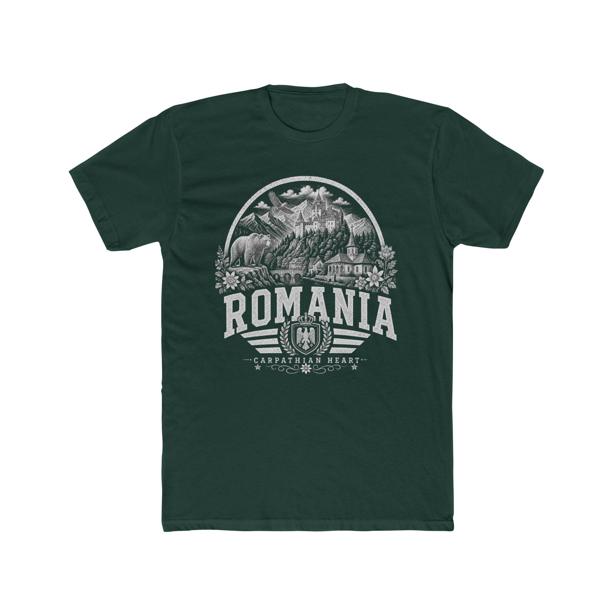Romania vintage landmarks men's tee — iconic landmark design | Nameshi Destinations (view 7)