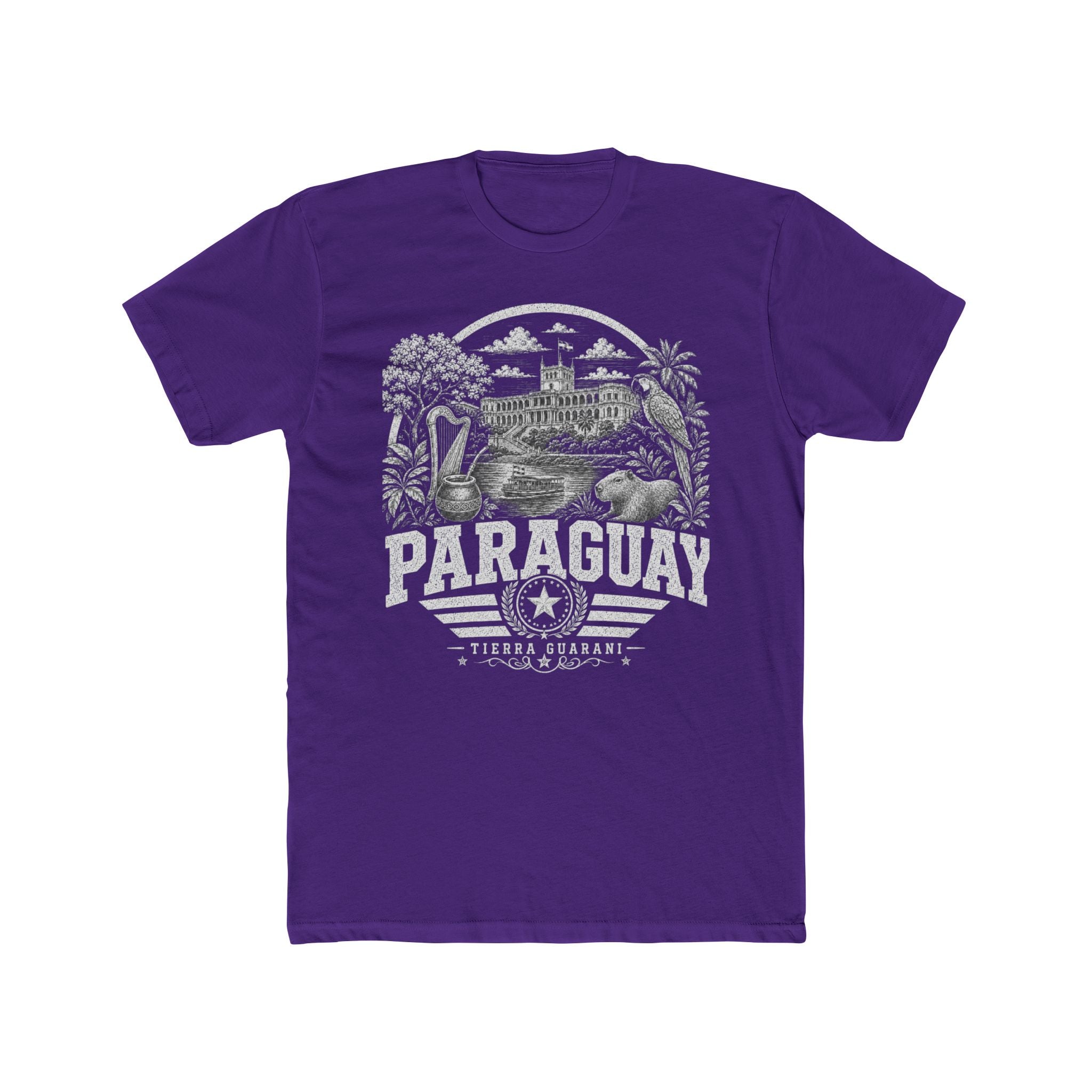 Paraguay vintage landmarks men's tee — iconic landmark design | Nameshi Destinations (view 13)