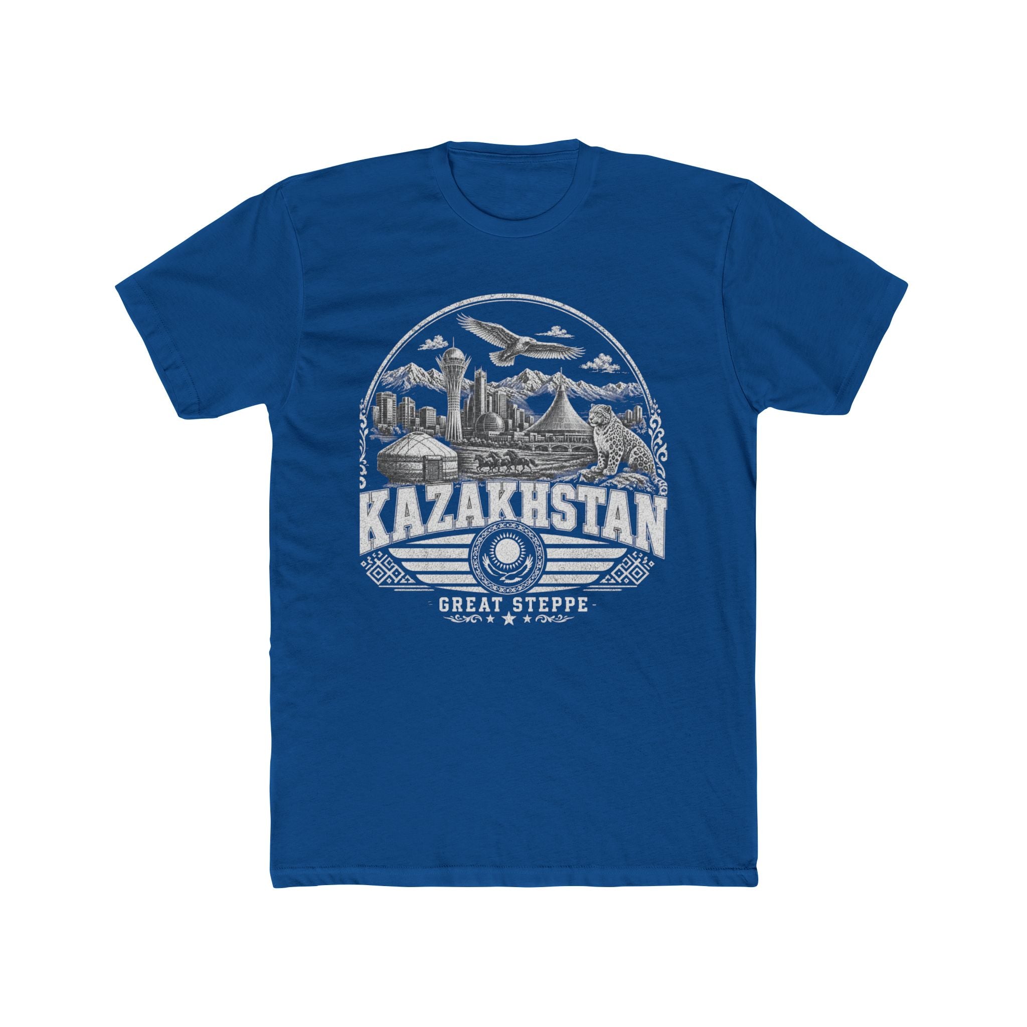Kazakhstan vintage landmarks men's tee — iconic landmark design | Nameshi Destinations (view 10)
