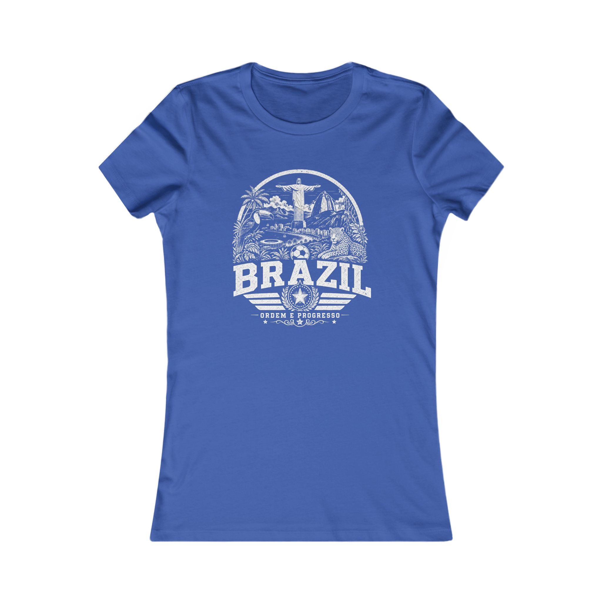 Brazil vintage landmarks women's tee — iconic landmark design | Nameshi Destinations (view 3)