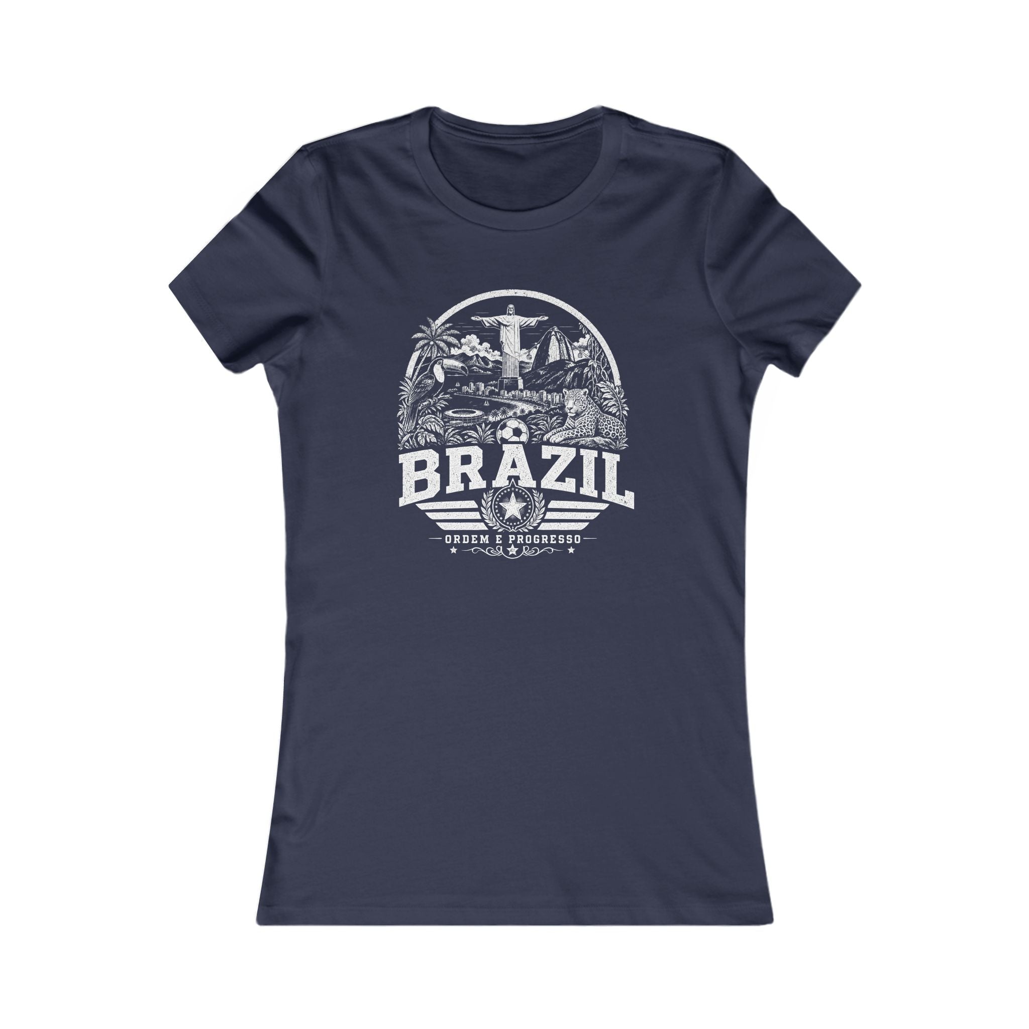 Brazil vintage landmarks women's tee — iconic landmark design | Nameshi Destinations (view 5)