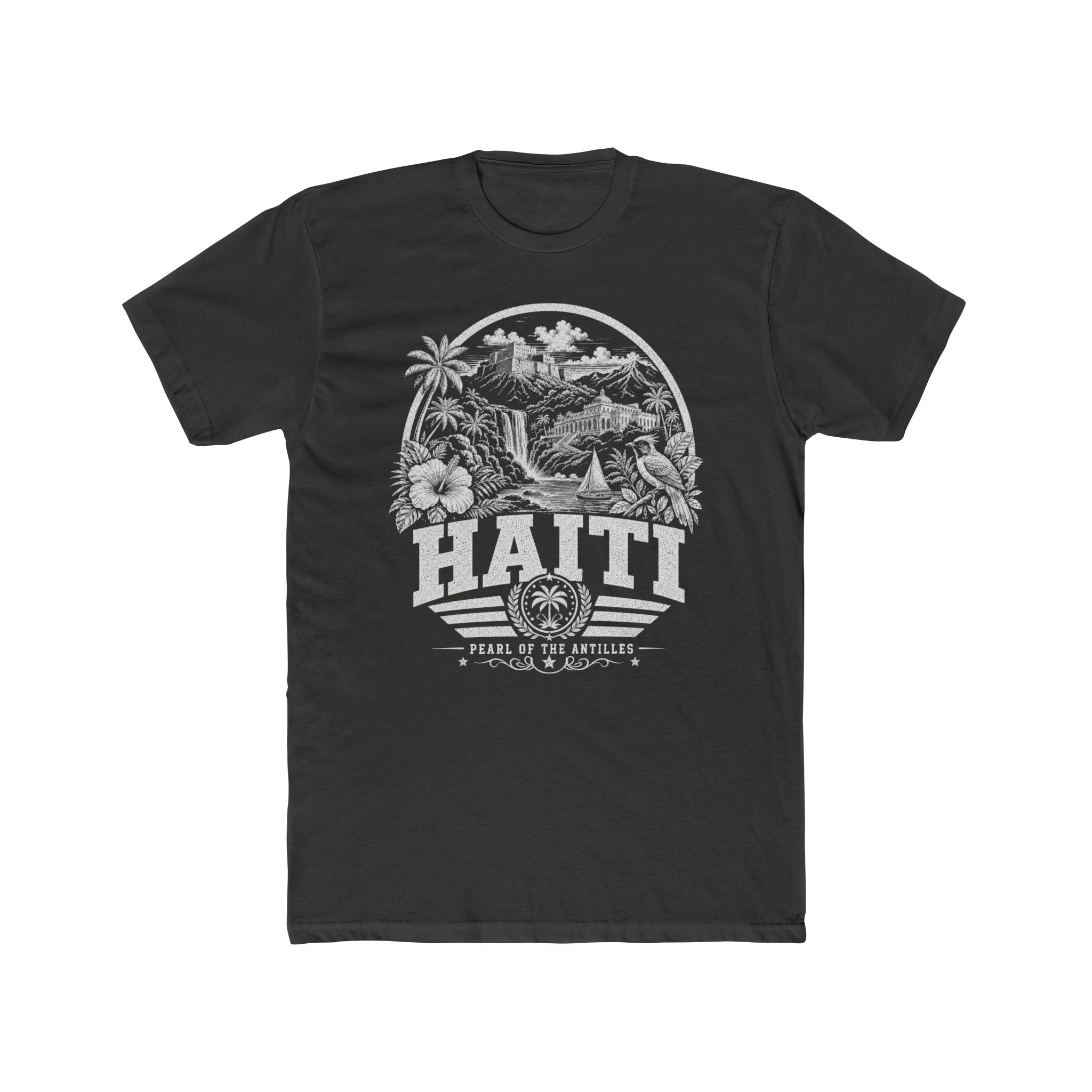 Haiti vintage landmarks men's tee — iconic landmark design | Nameshi Destinations (view 5)