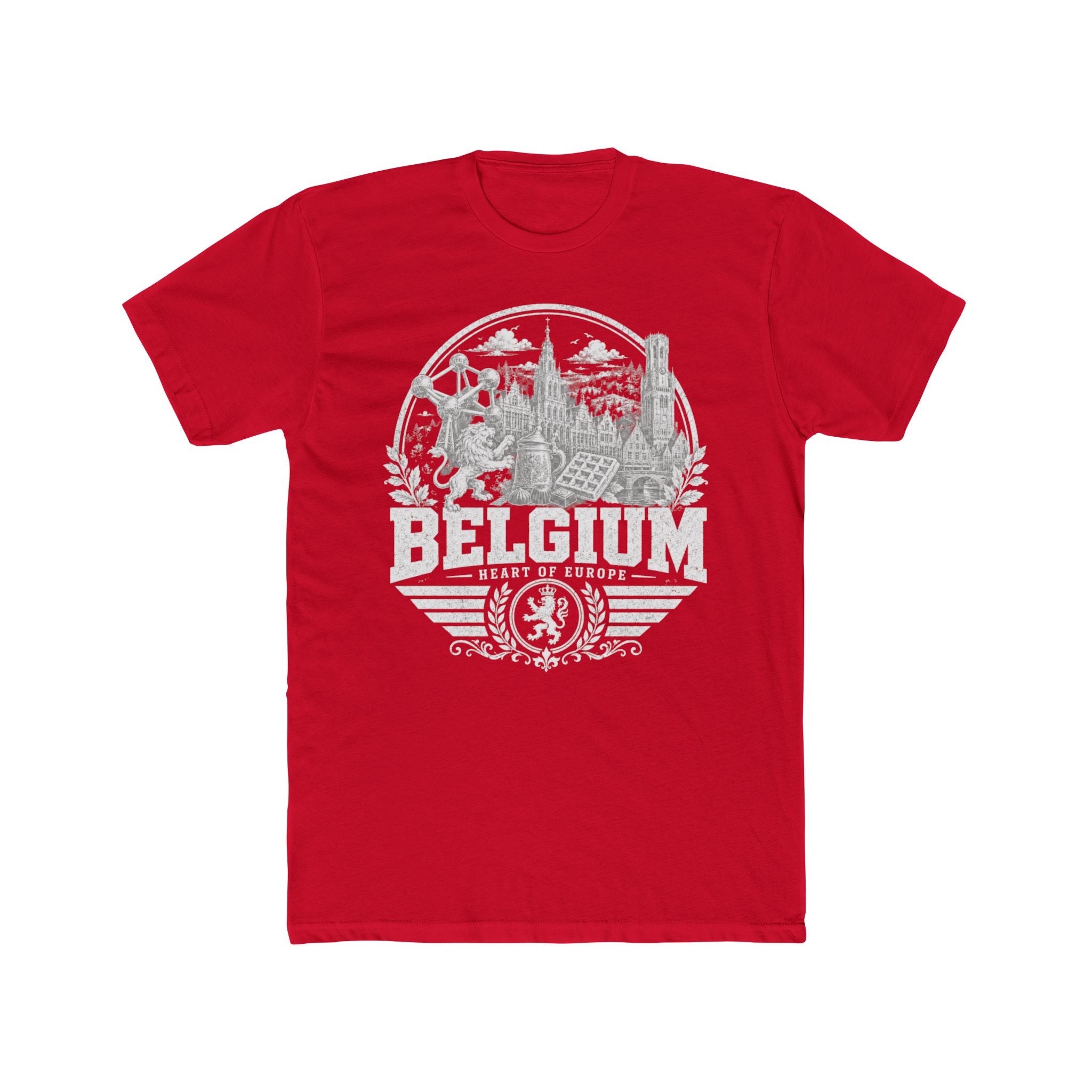 Belgium vintage landmarks men's tee — iconic landmark design | Nameshi Destinations (view 15)