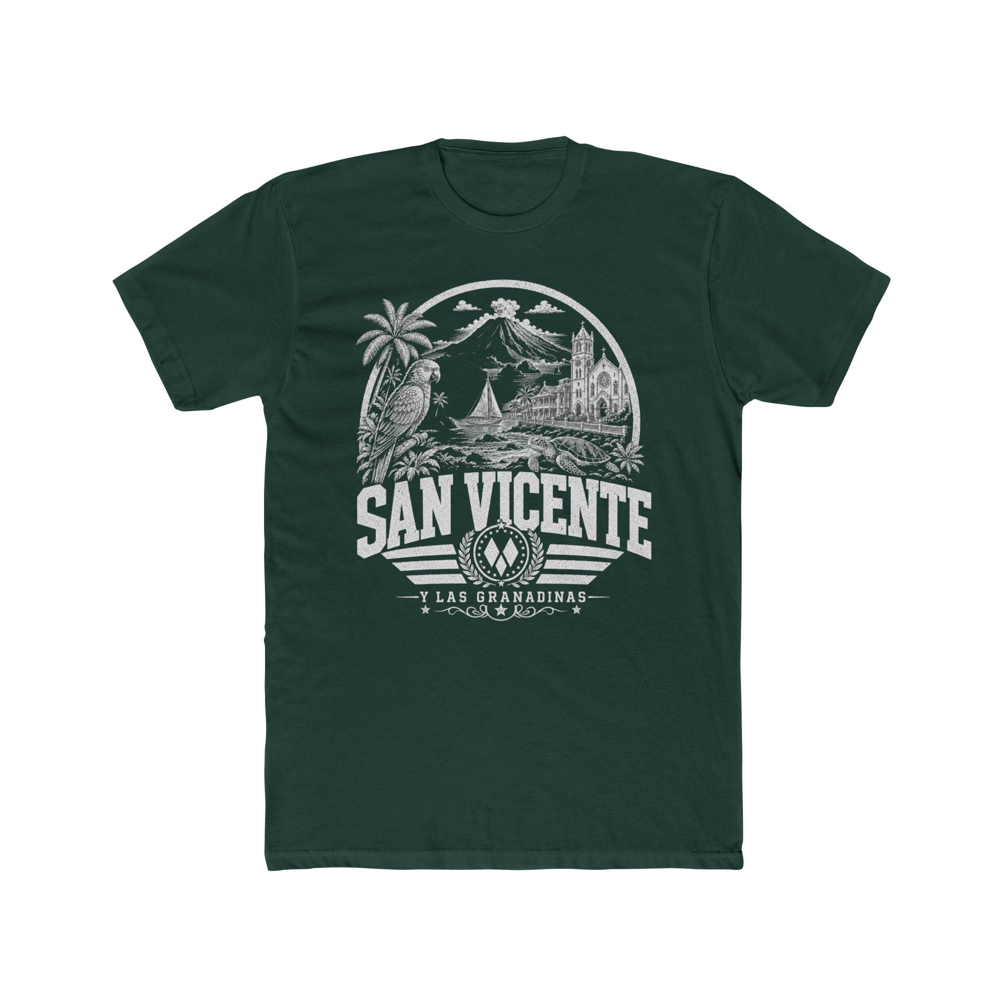 San Vicente vintage landmarks men's tee — iconic landmark design | Nameshi Destinations (view 7)