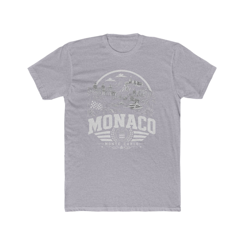 Monaco vintage landmarks men's tee — iconic landmark design | Nameshi Destinations (view 3)