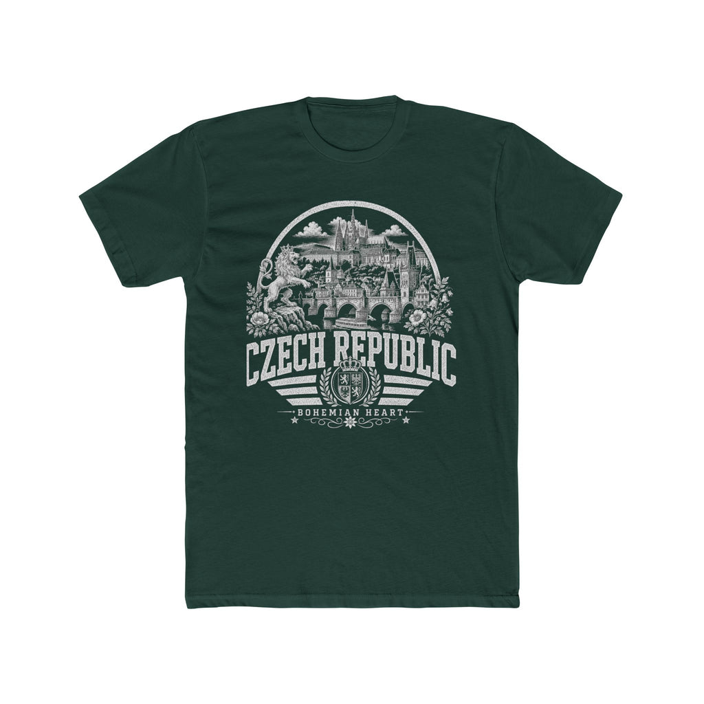Czech Republic vintage landmarks men's tee — iconic landmark design | Nameshi Destinations (view 7)