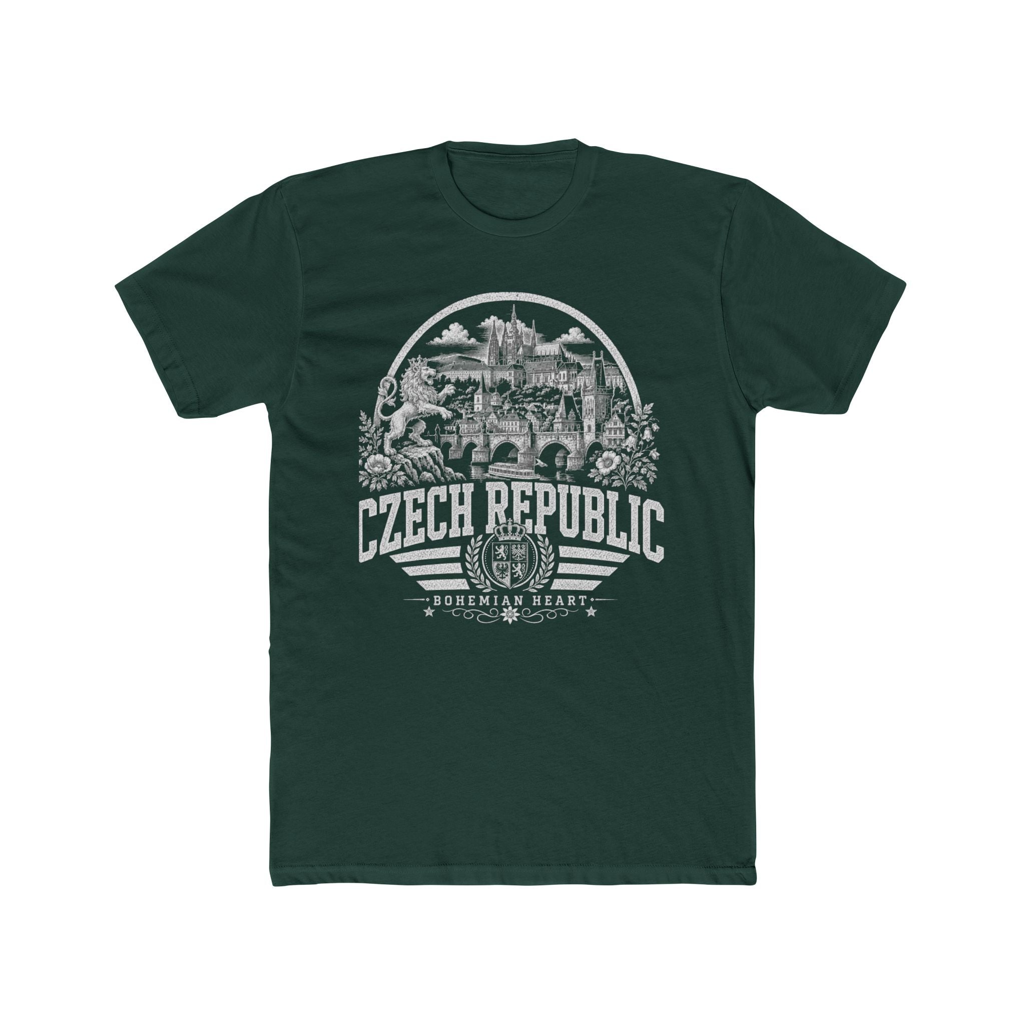 Czech Republic vintage landmarks men's tee — iconic landmark design | Nameshi Destinations (view 7)