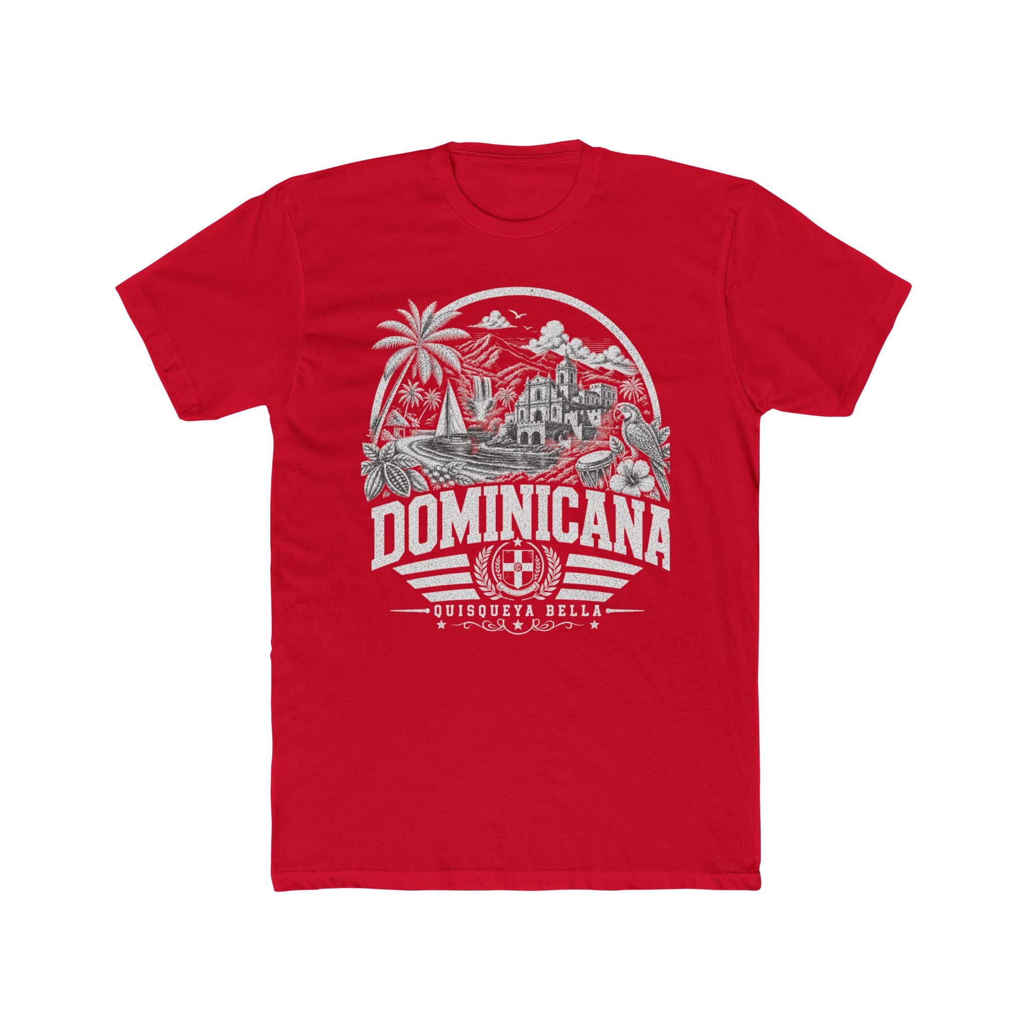 República Dominicana vintage landmarks men's tee — iconic landmark design | Nameshi Destinations (view 15)