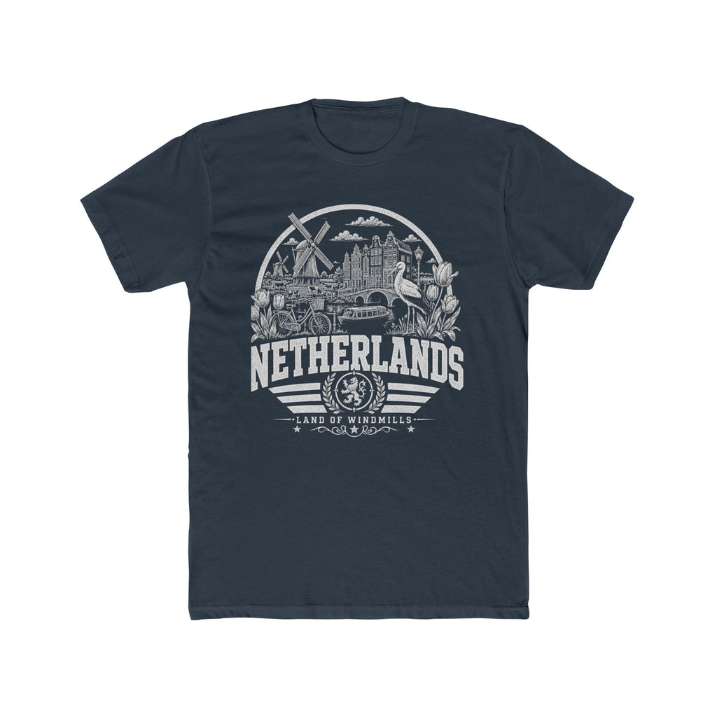 Netherlands vintage landmarks men's tee — iconic landmark design | Nameshi Destinations (view 8)
