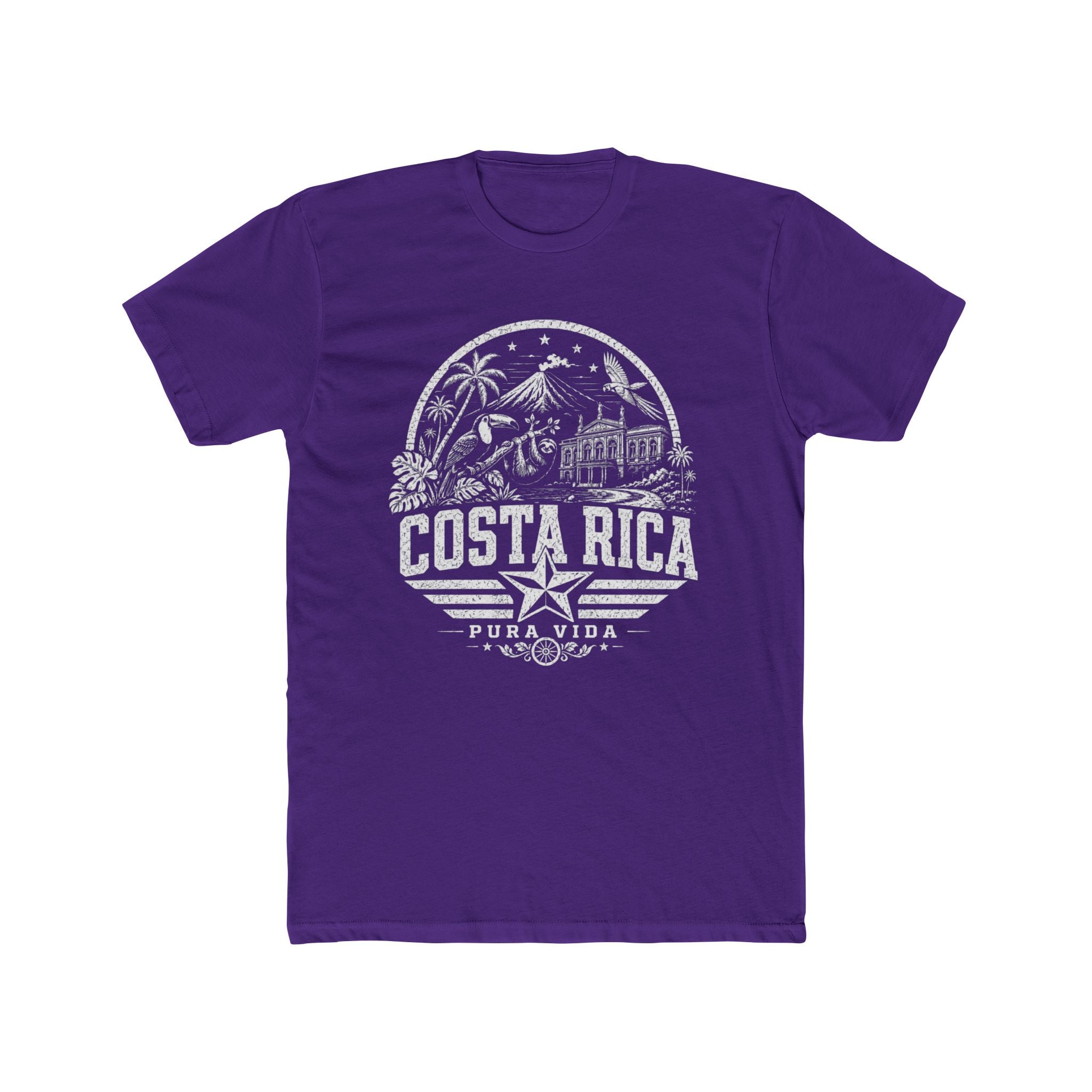 Costa Rica vintage landmarks men's tee — iconic landmark design | Nameshi Destinations (view 13)