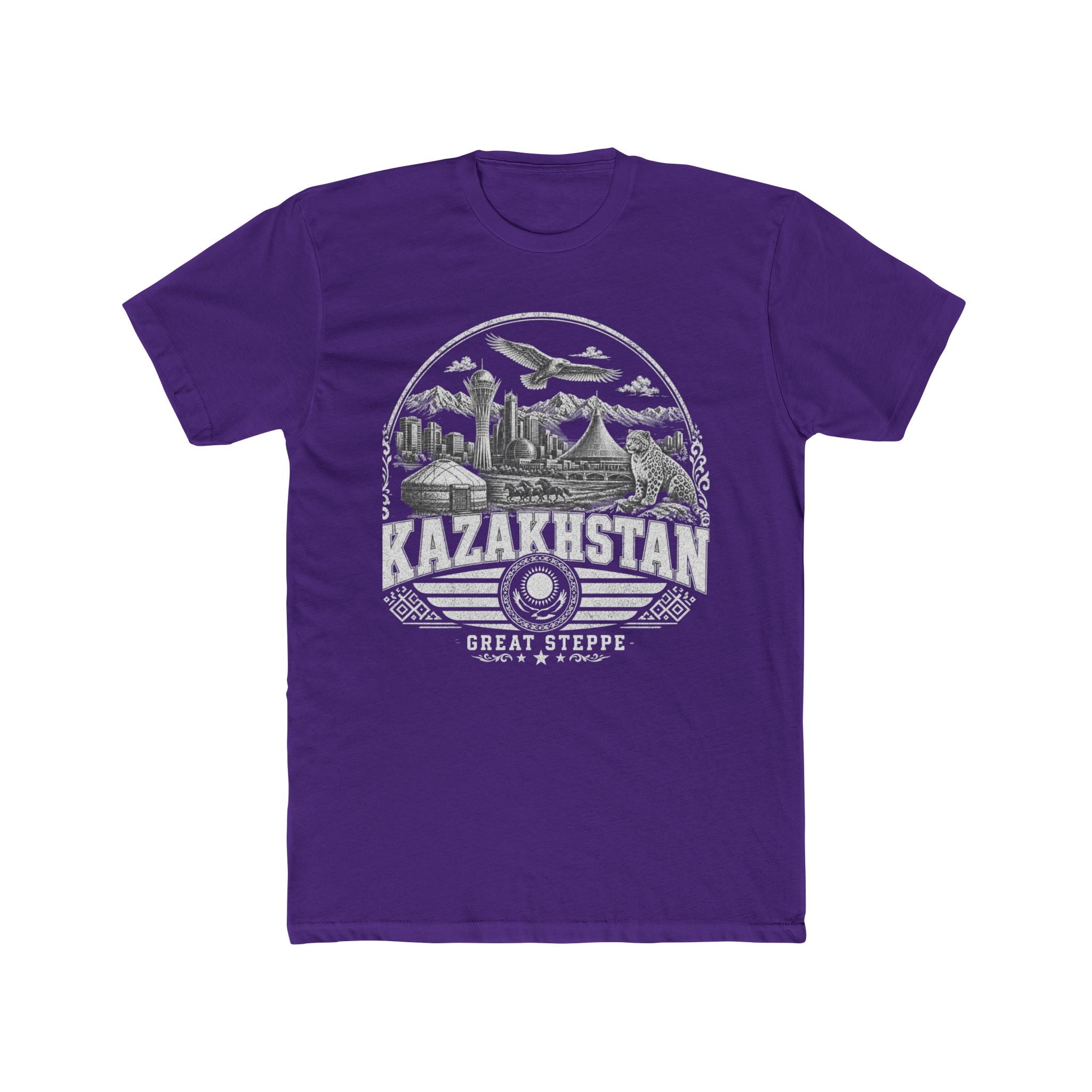Kazakhstan vintage landmarks men's tee — iconic landmark design | Nameshi Destinations (view 13)