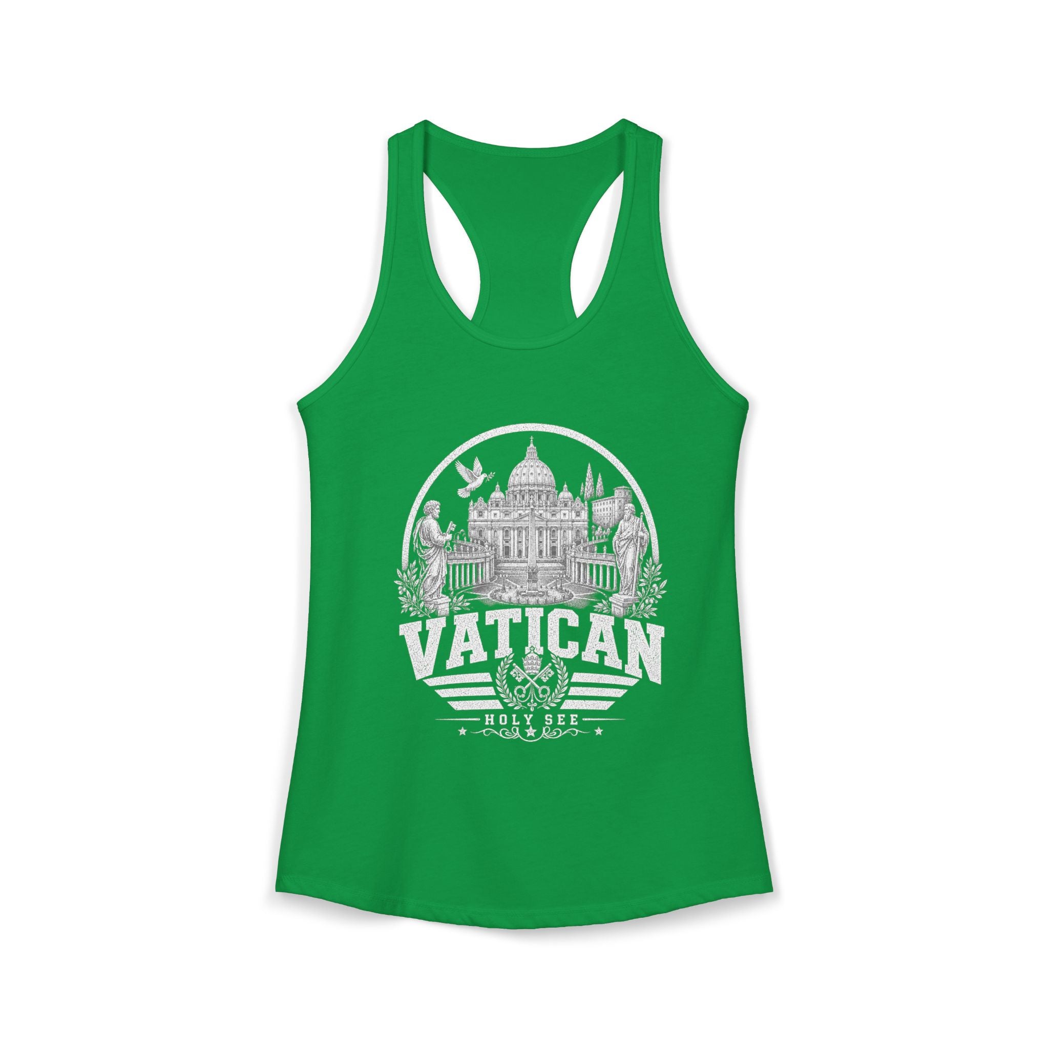 Vatican vintage landmarks tank top — iconic landmark design | Nameshi Destinations (view 7)