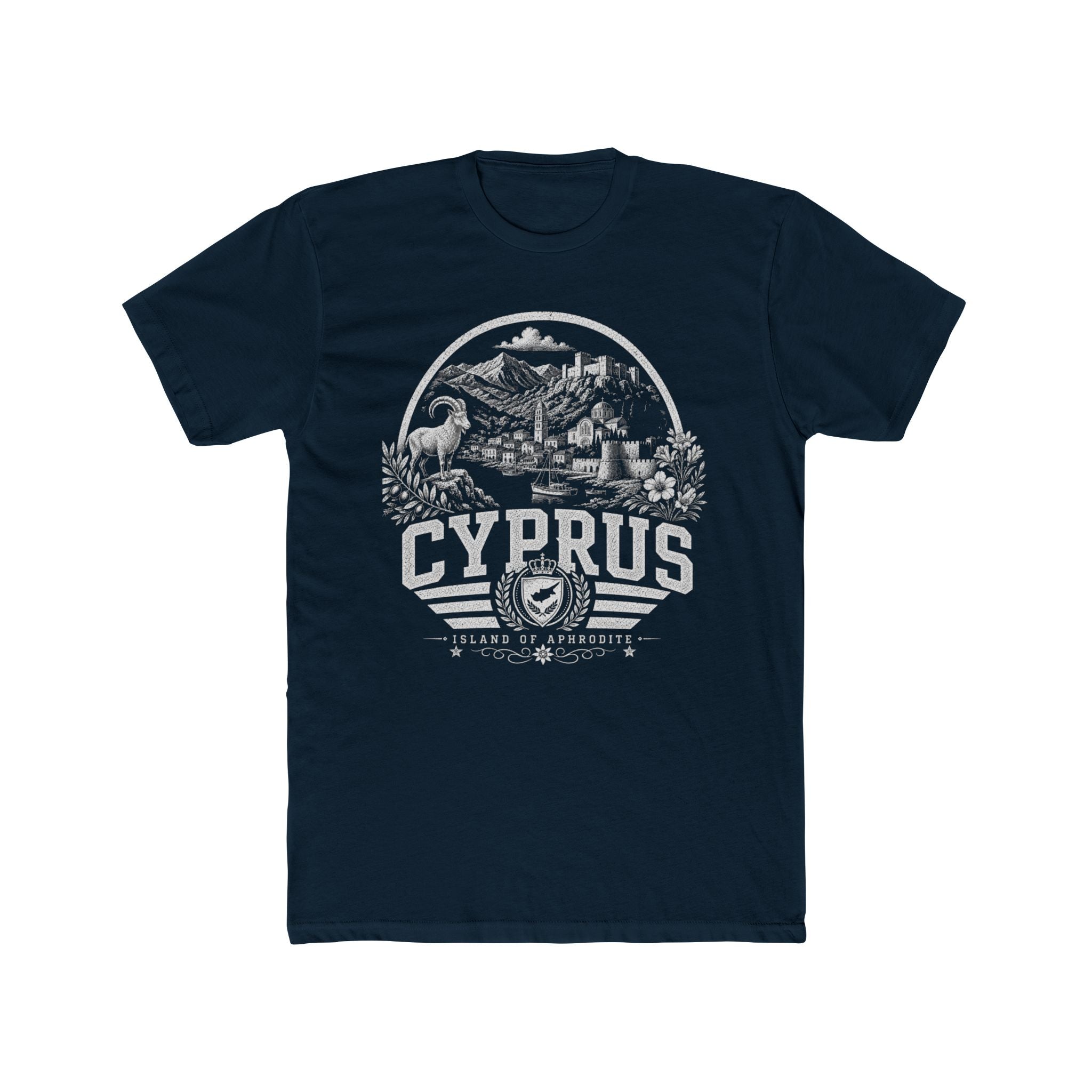Cyprus vintage landmarks men's tee — iconic landmark design | Nameshi Destinations (view 12)
