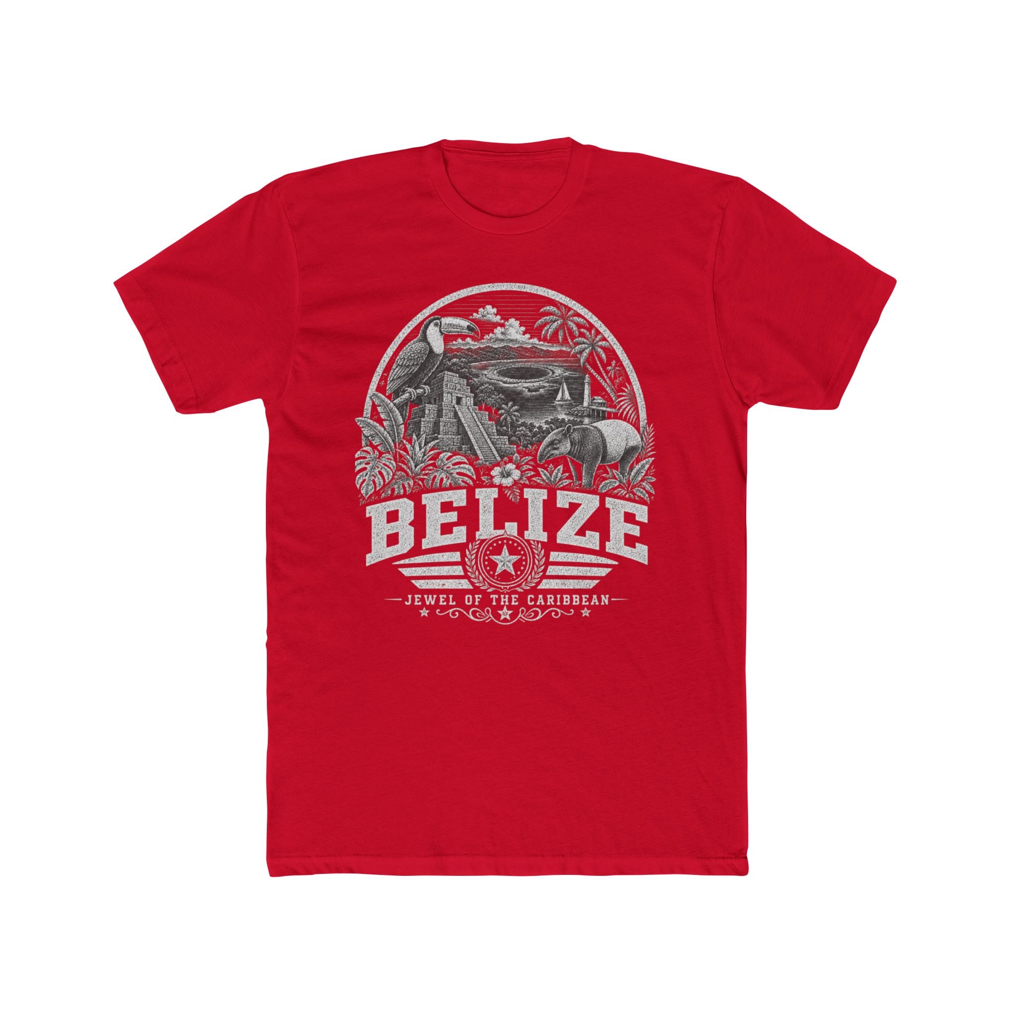 Belize vintage landmarks men's tee — iconic landmark design | Nameshi Destinations (view 15)