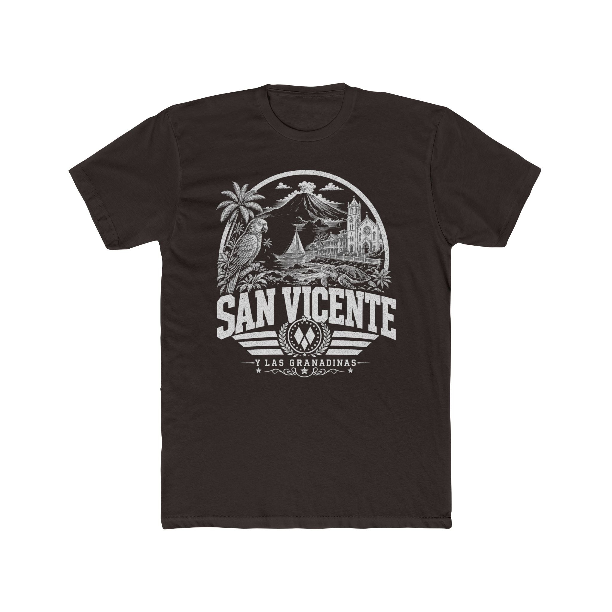 San Vicente vintage landmarks men's tee — iconic landmark design | Nameshi Destinations (view 1)