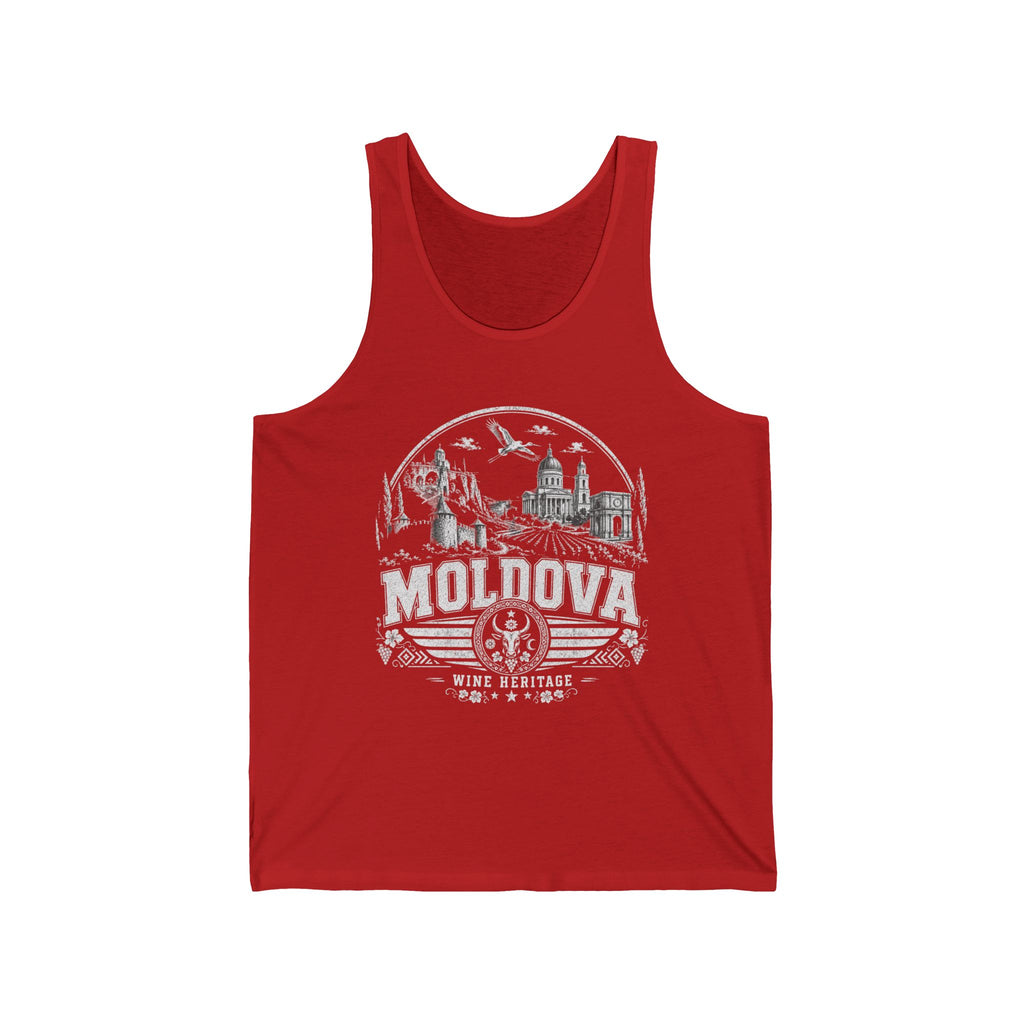 Moldova vintage landmarks men's tank top — iconic landmark design | Nameshi Destinations (view 24)