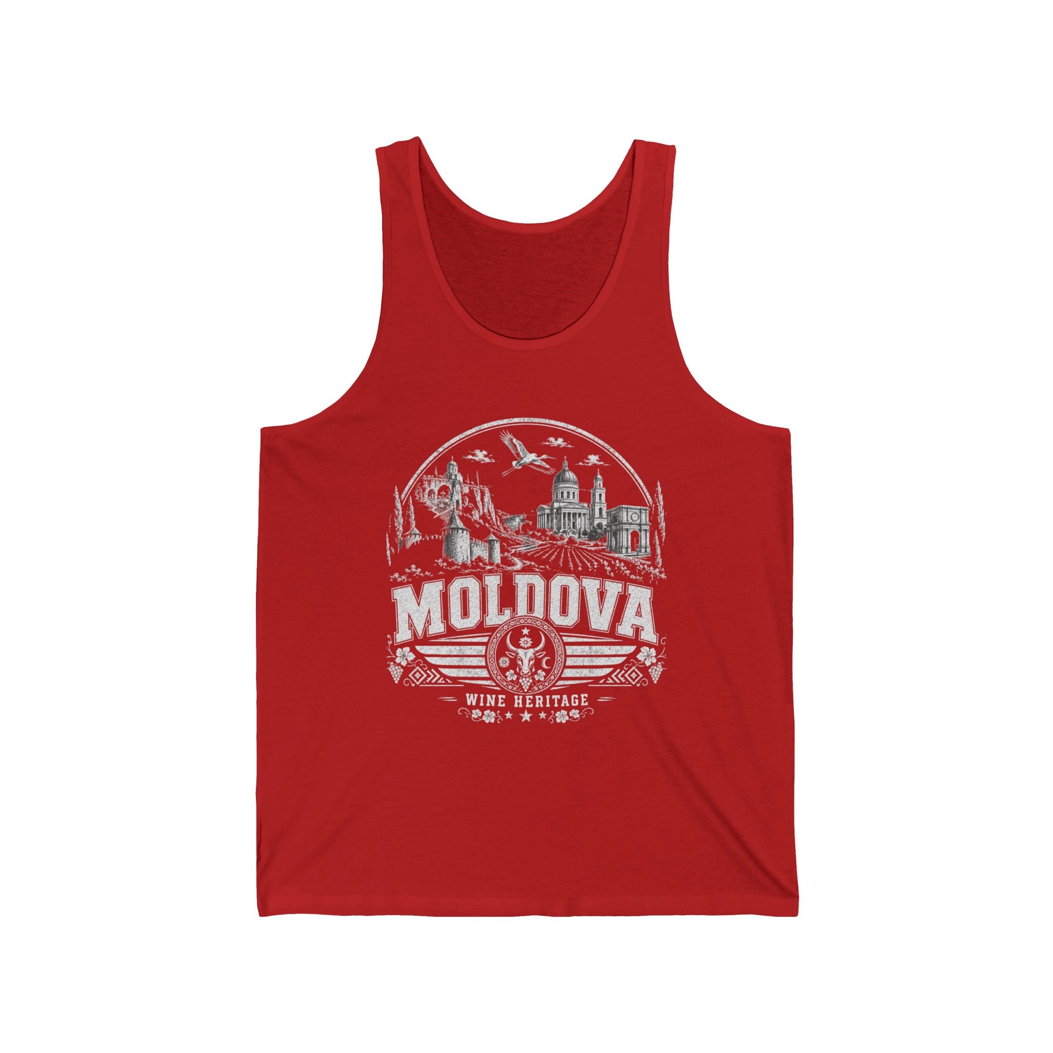 Moldova vintage landmarks men's tank top — iconic landmark design | Nameshi Destinations (view 24)