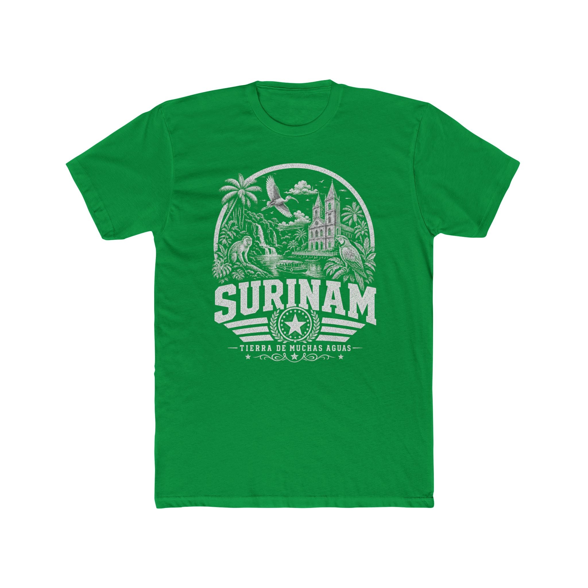 Surinam vintage landmarks men's tee — iconic landmark design | Nameshi Destinations (view 6)