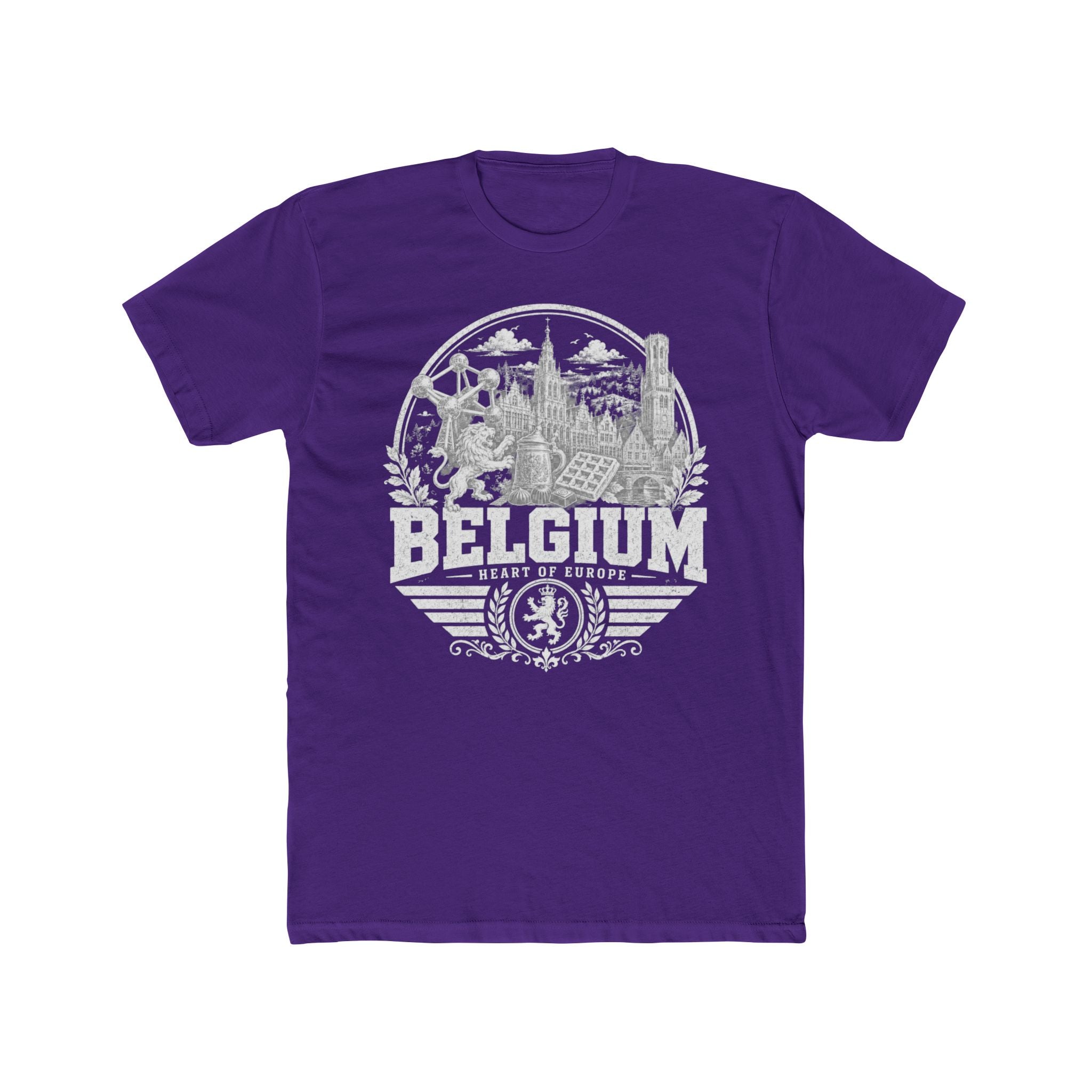 Belgium vintage landmarks men's tee — iconic landmark design | Nameshi Destinations (view 13)