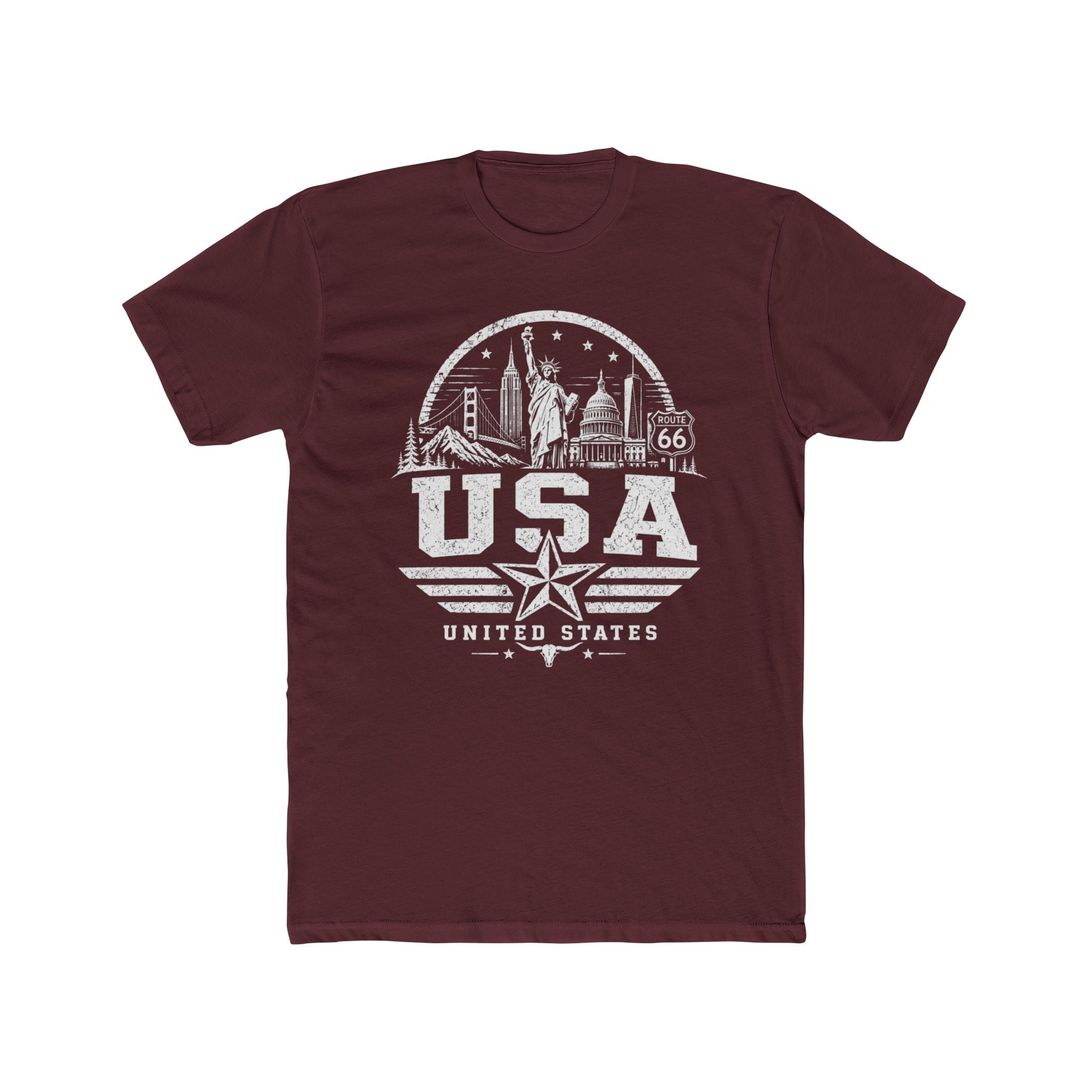 USA vintage landmarks men's tee — iconic landmark design | Nameshi Destinations (view 14)