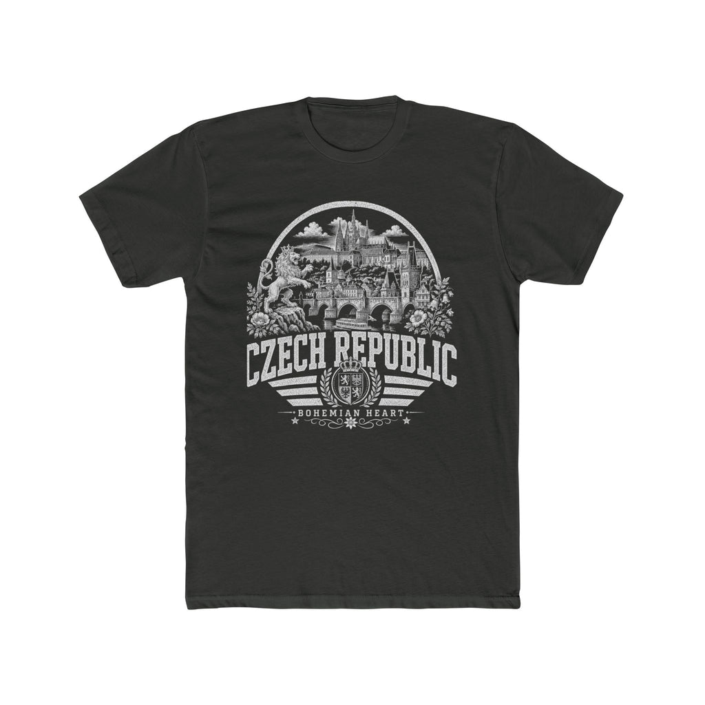 Czech Republic vintage landmarks men's tee — iconic landmark design | Nameshi Destinations (view 5)