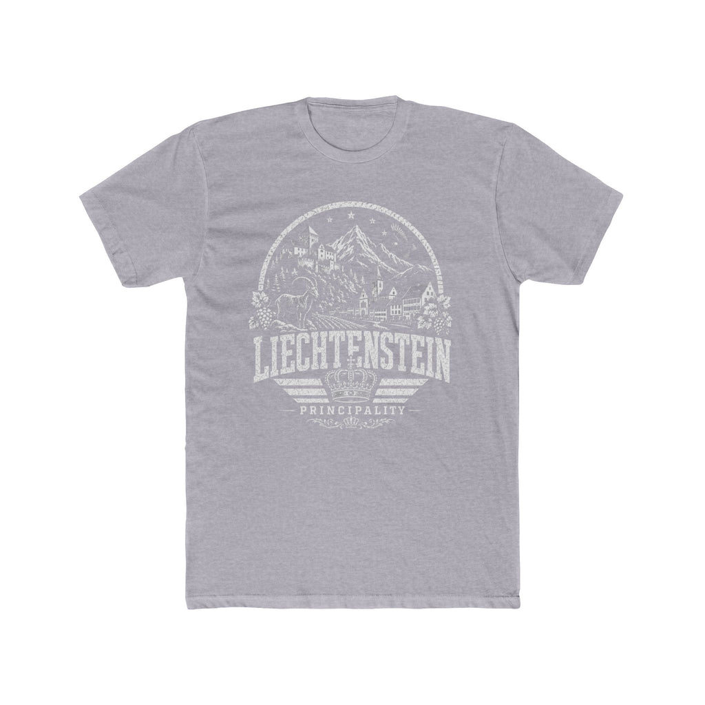 Liechtenstein vintage landmarks men's tee — iconic landmark design | Nameshi Destinations (view 3)