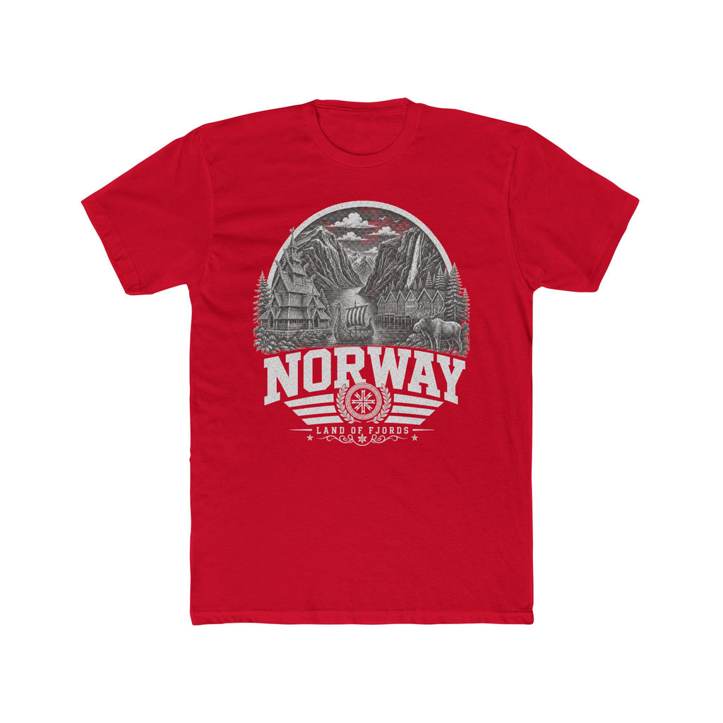 Norway vintage landmarks men's tee — iconic landmark design | Nameshi Destinations (view 15)