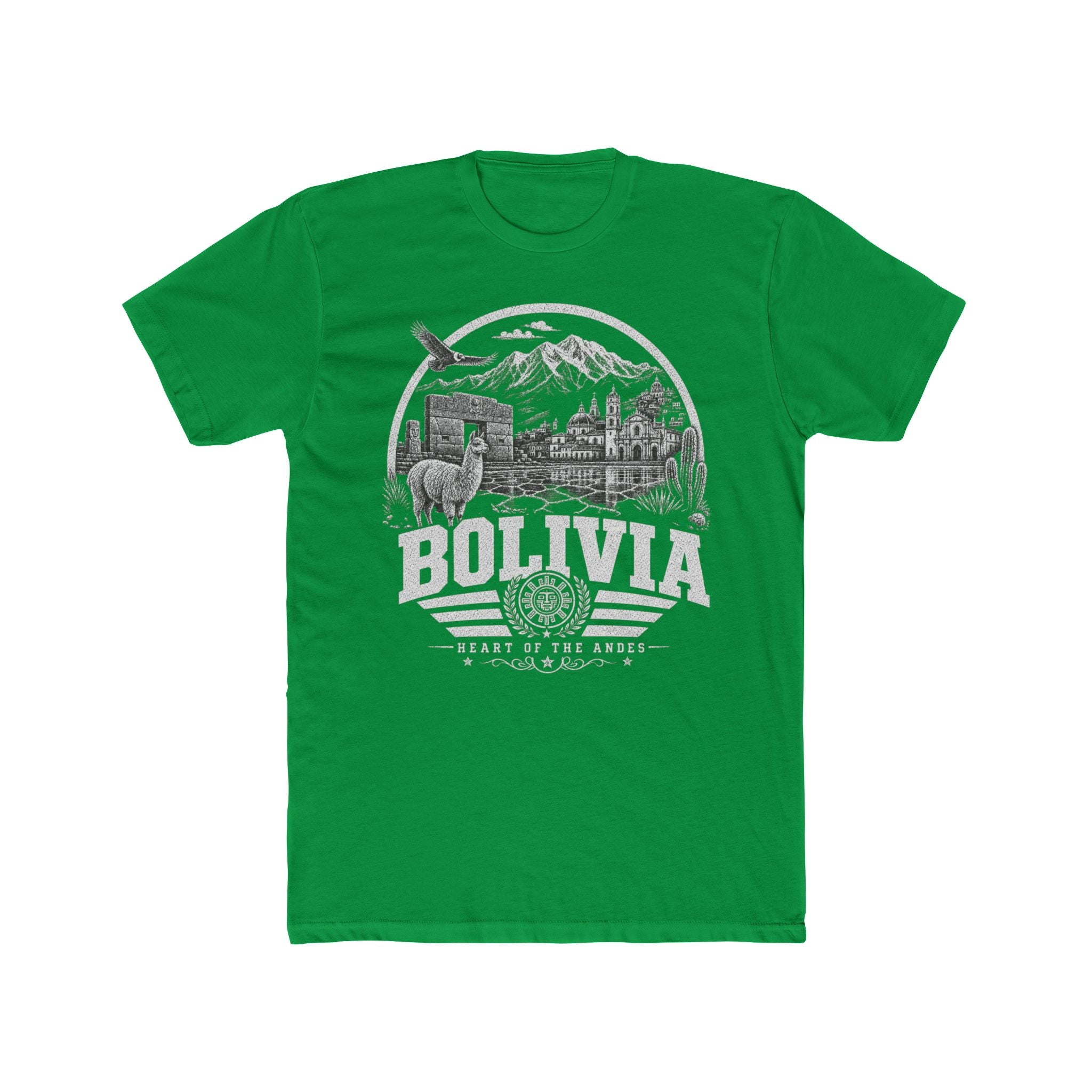 Bolivia vintage landmarks men's tee — iconic landmark design | Nameshi Destinations (view 6)