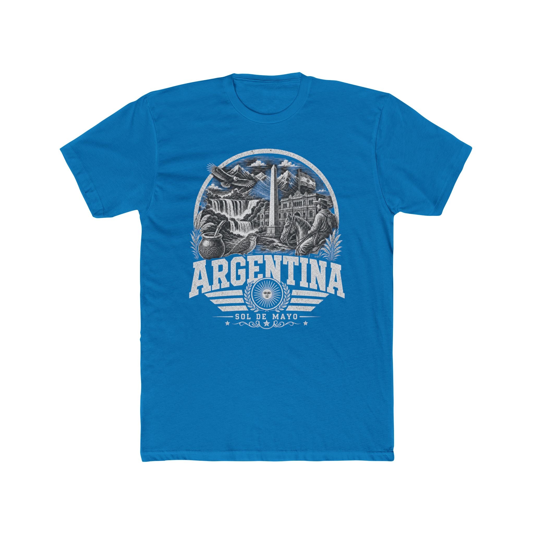 Argentina vintage landmarks men's tee — iconic landmark design | Nameshi Destinations (view 9)